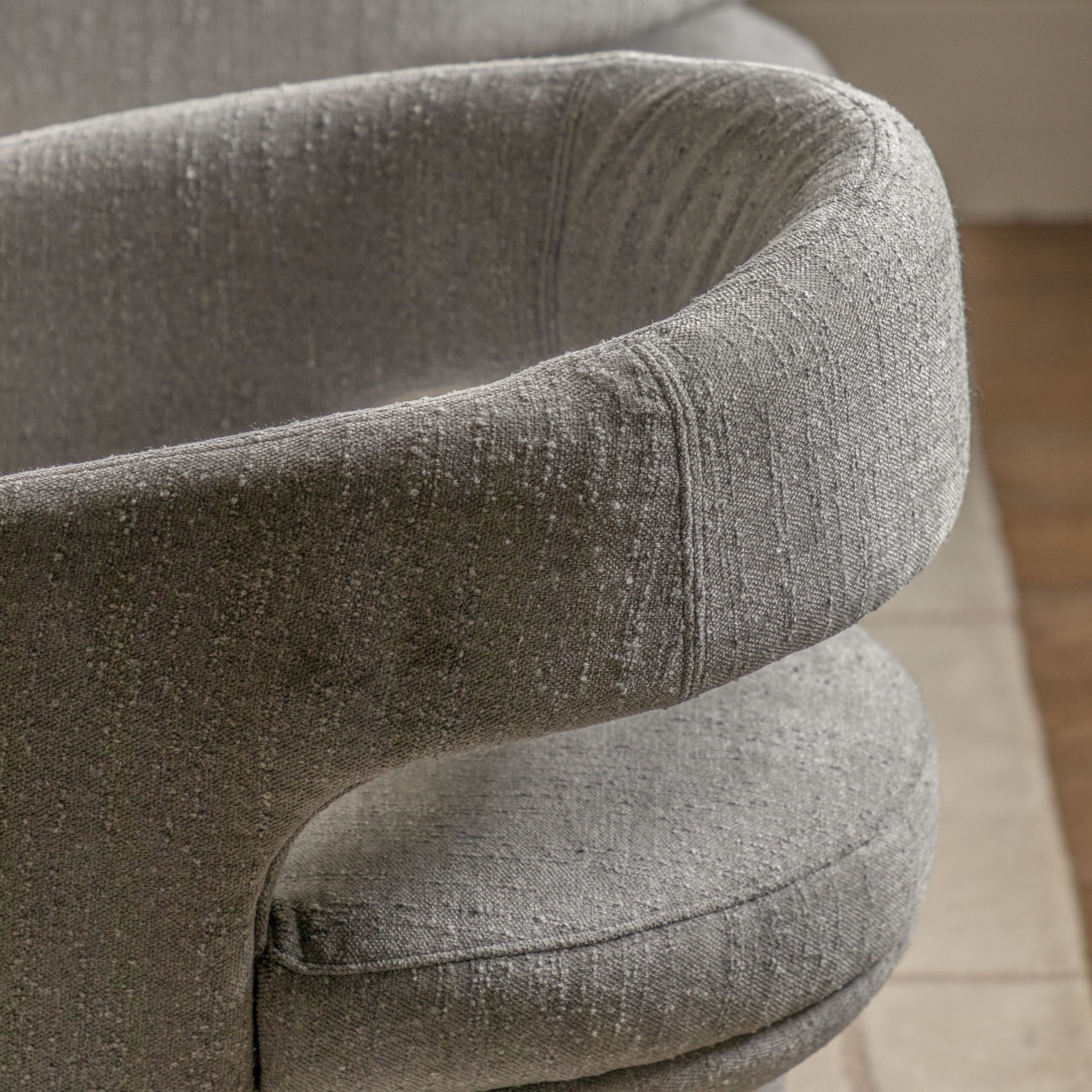 Chelsea Grey Boucle Dining Chair - Image 3