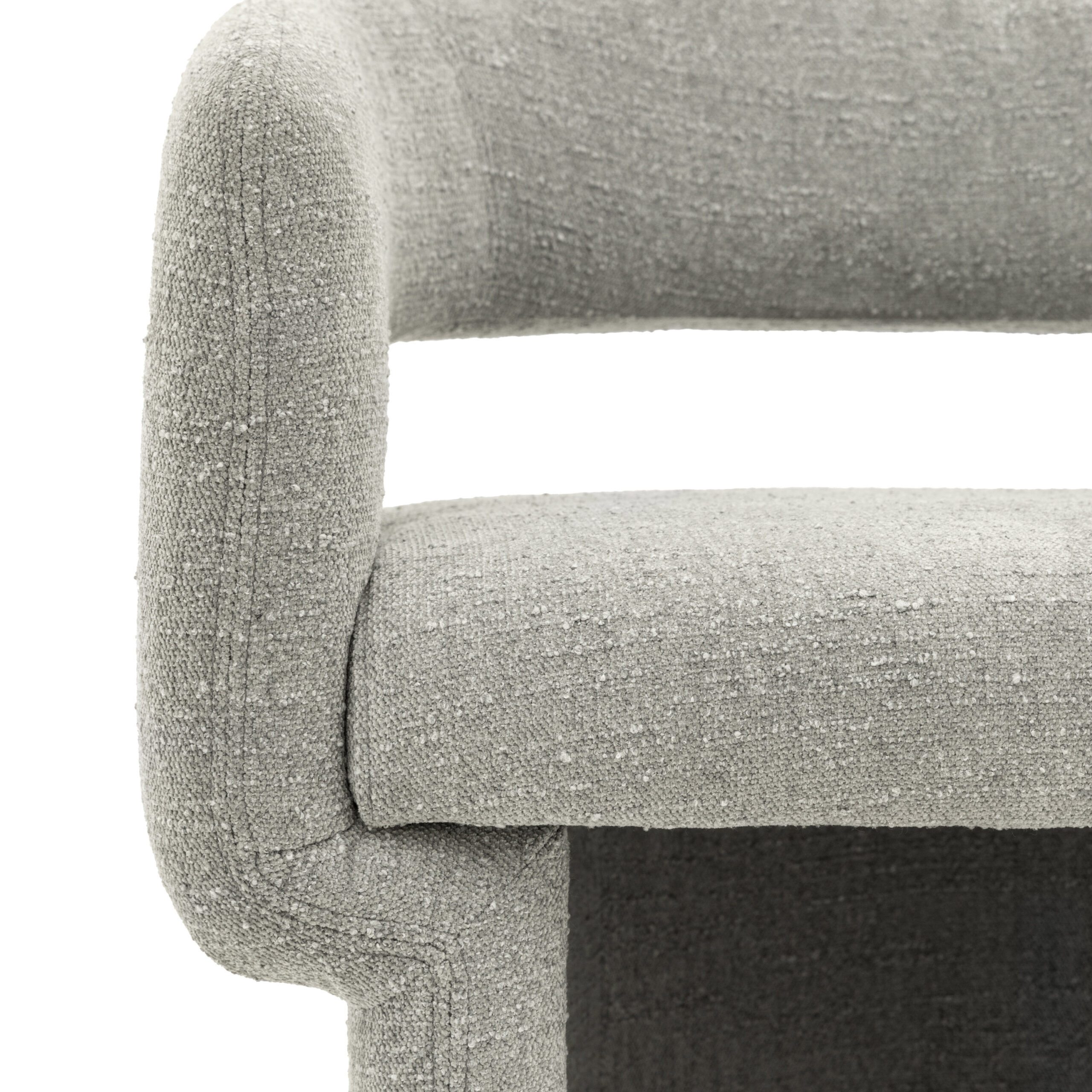 Chelsea Grey Boucle Dining Chair - Image 8