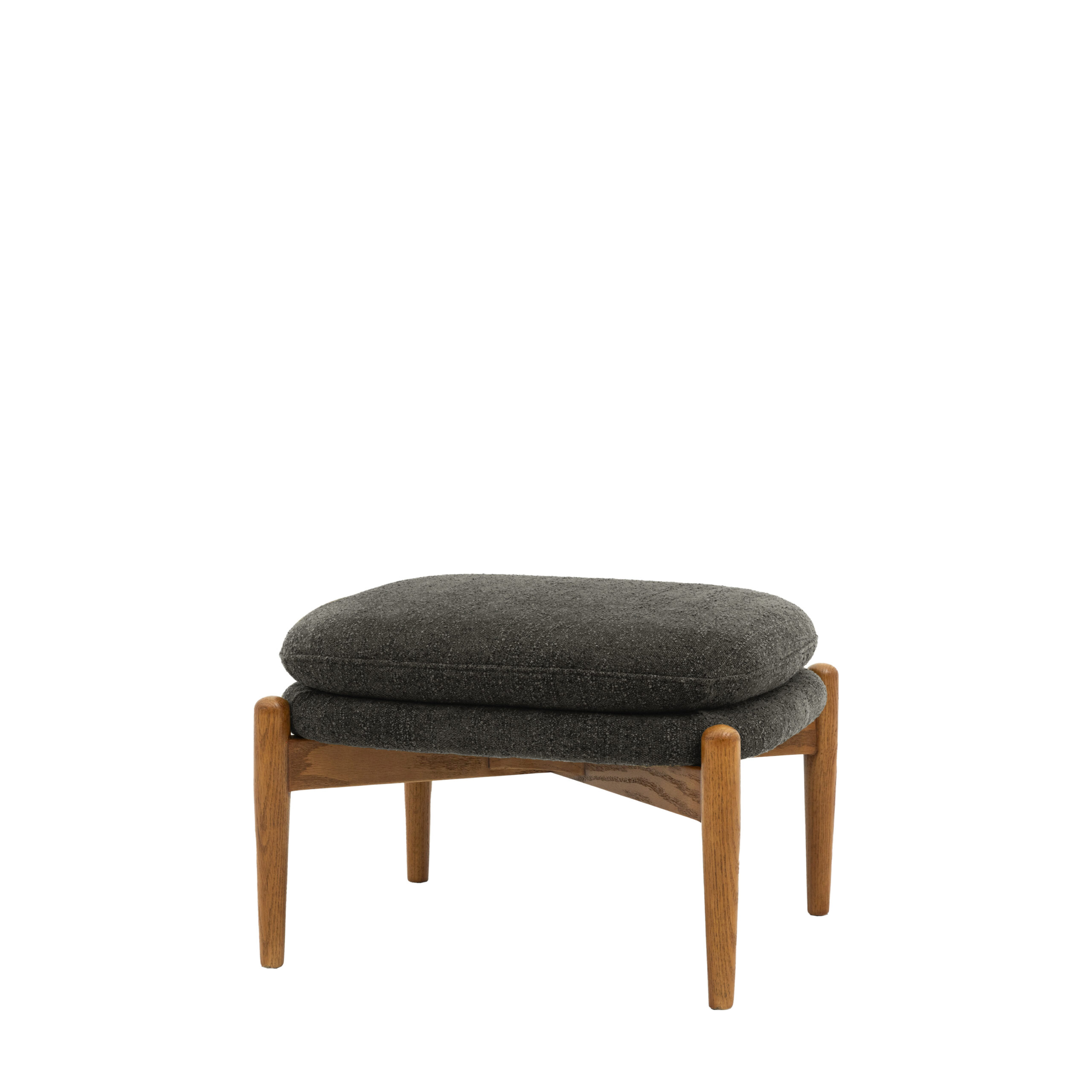 Camden Footstool Charcoal Boucle - Image 5