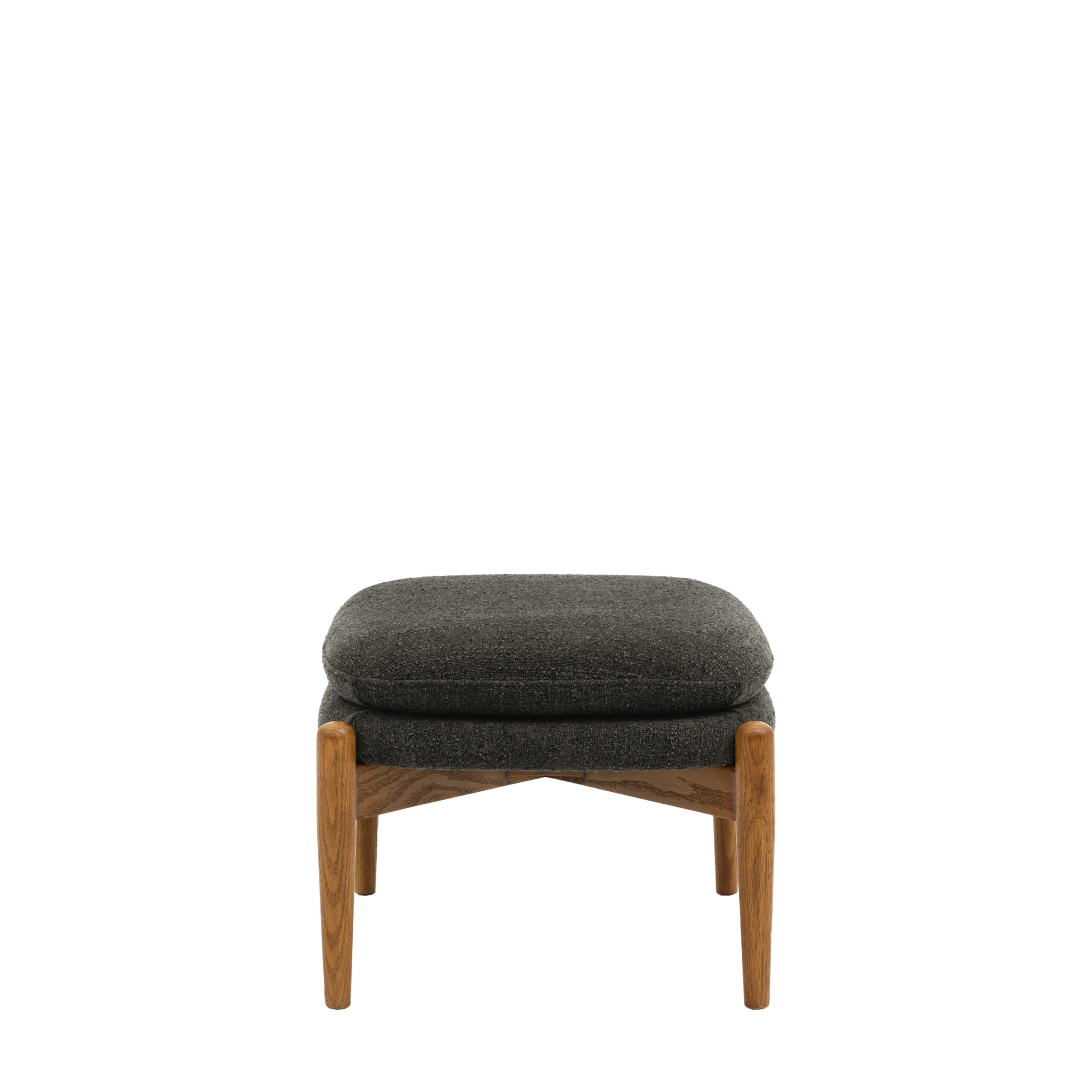 Camden Footstool Charcoal Boucle - Image 4