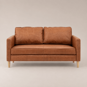 rengard home interior furniture leather brown sofa 2 seater