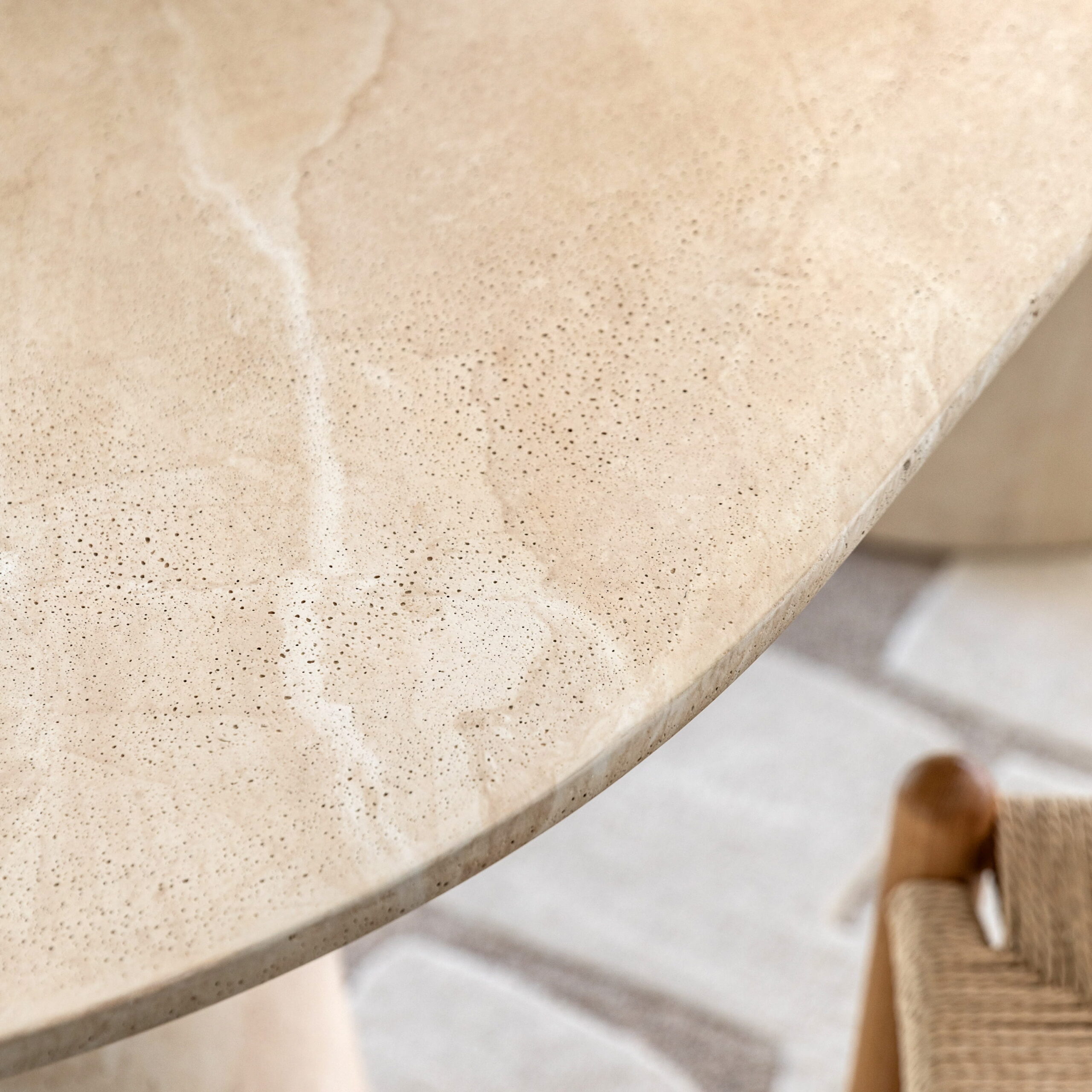 Avola Oval Dining Table Travertine - Image 2