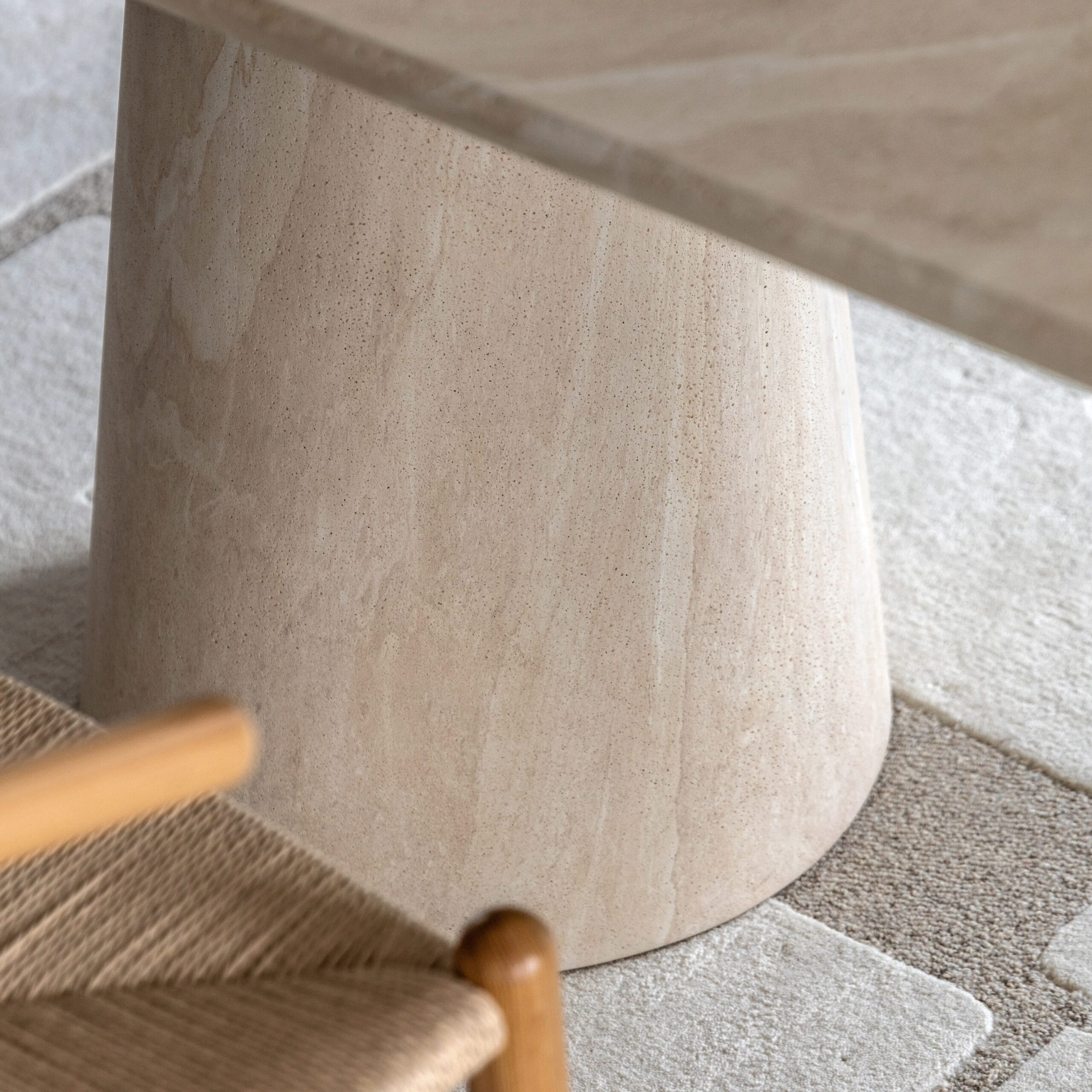 Avola Oval Dining Table Travertine - Image 3