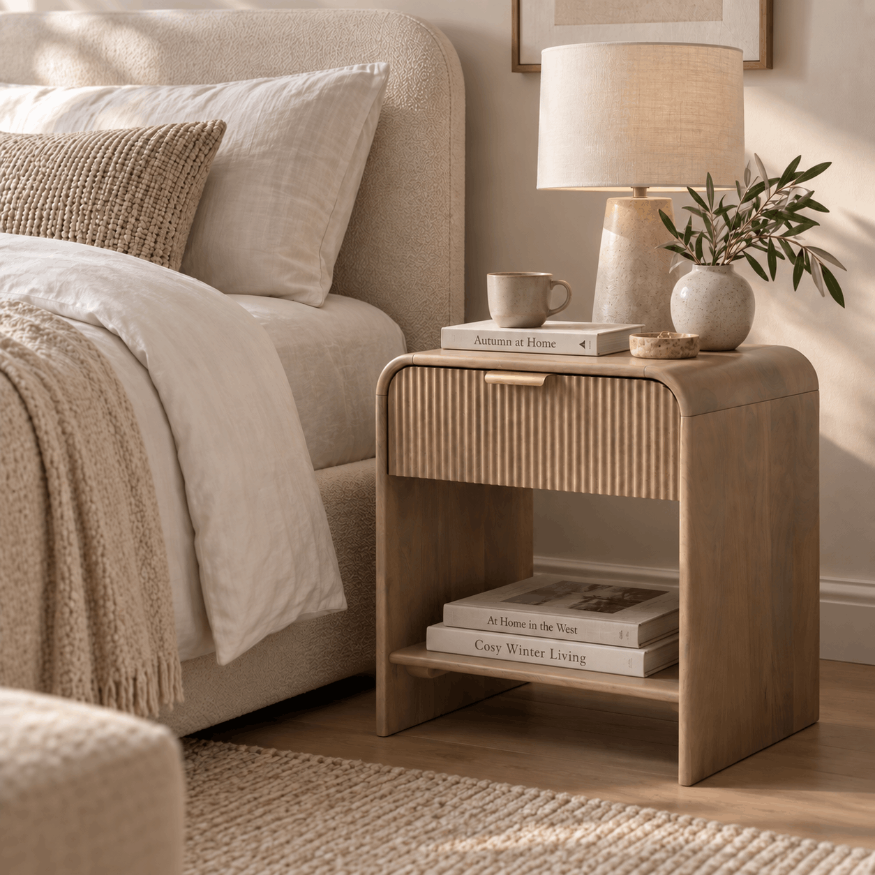 Bellara 1 Drawer Bedside Table Large