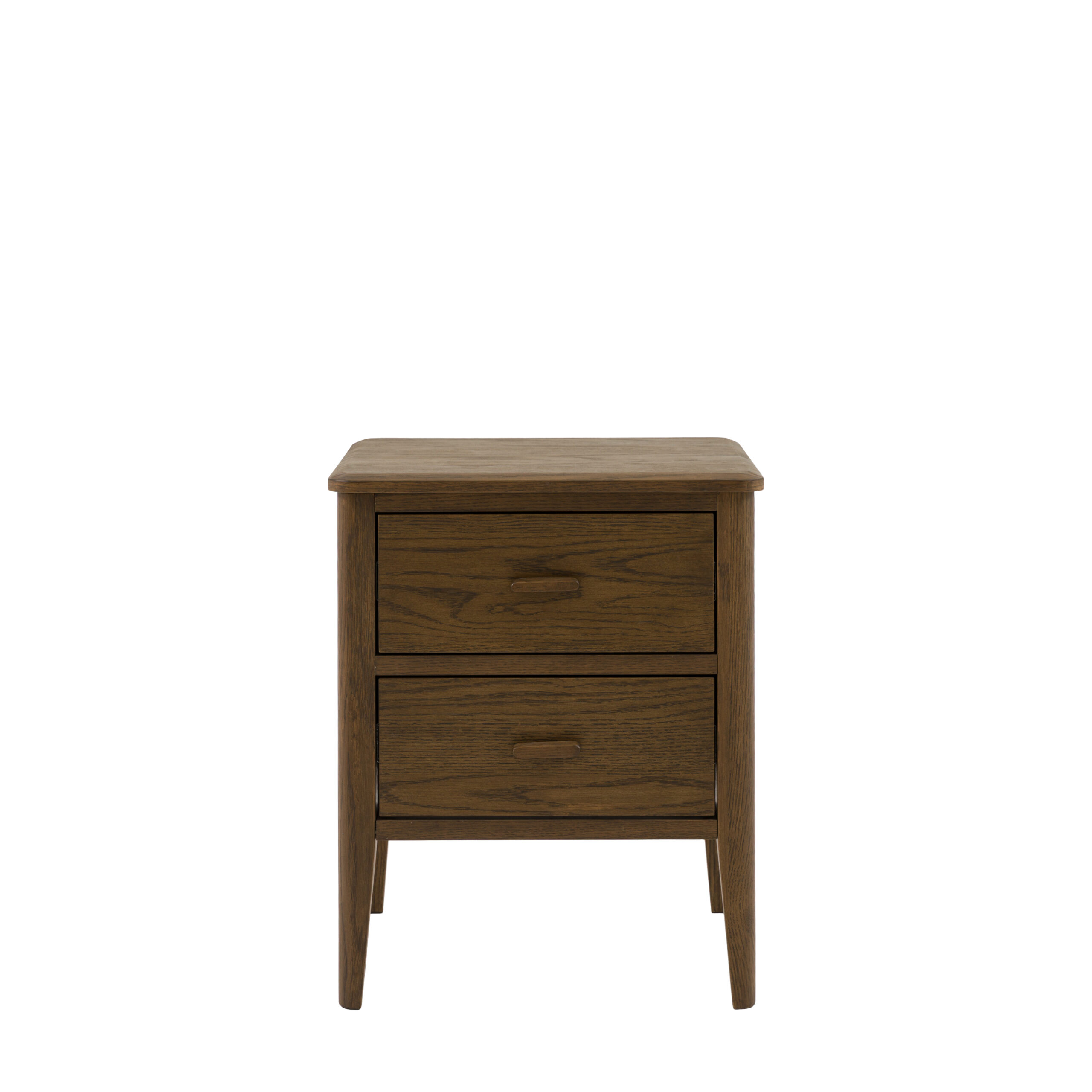 Hartley 2 Drawer Bedside Table Walnut - Image 5