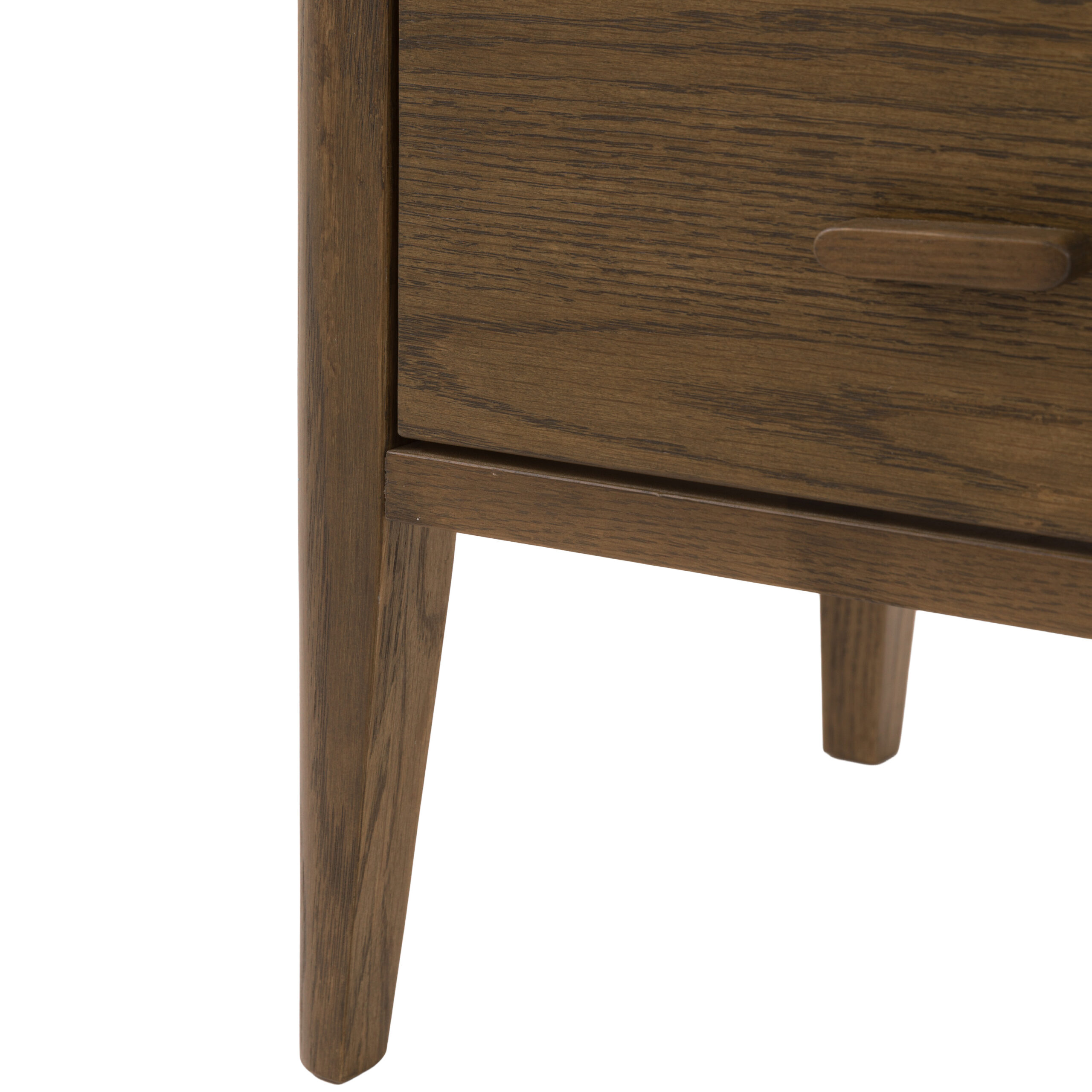 Hartley 2 Drawer Bedside Table Walnut - Image 4