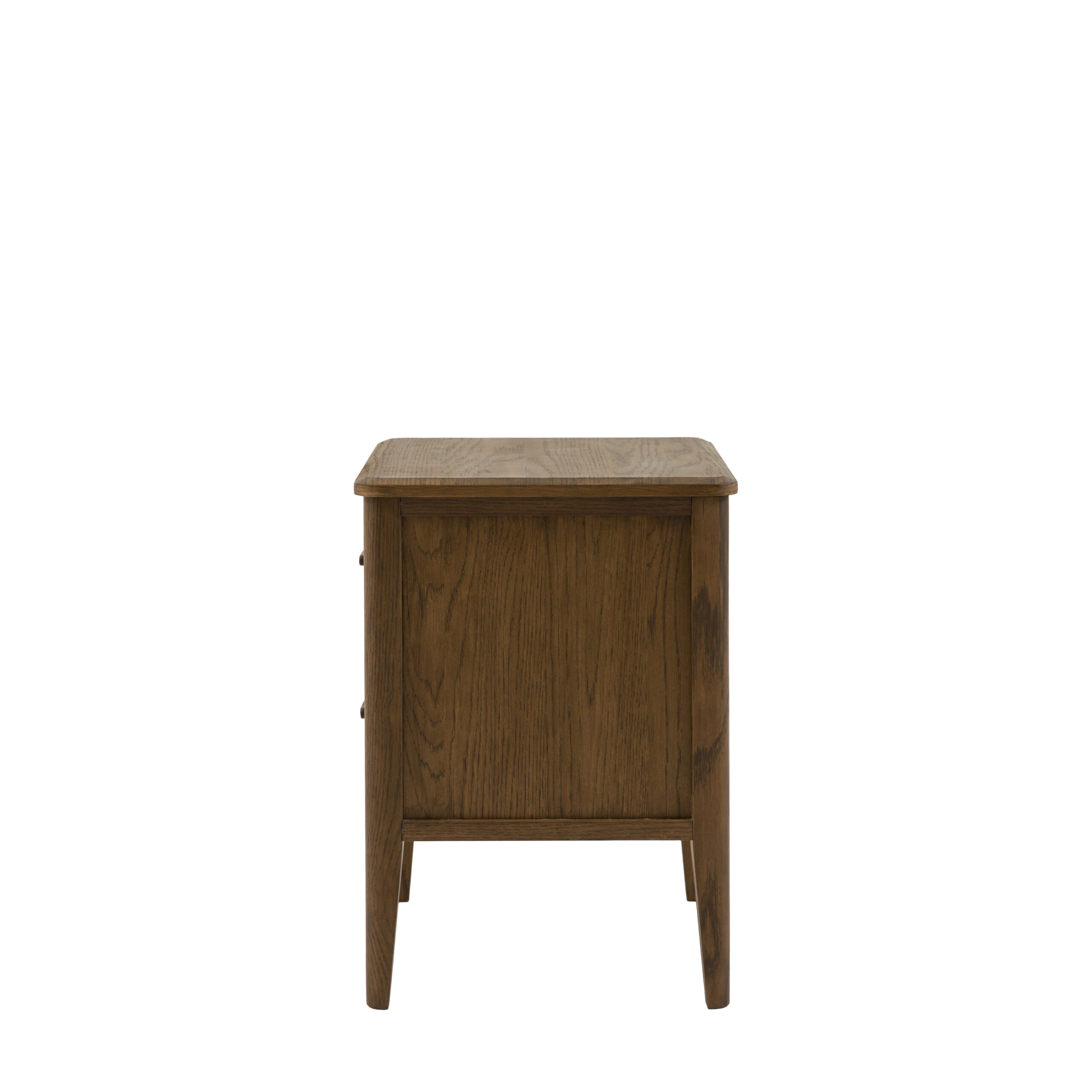 Hartley 2 Drawer Bedside Table Walnut - Image 7
