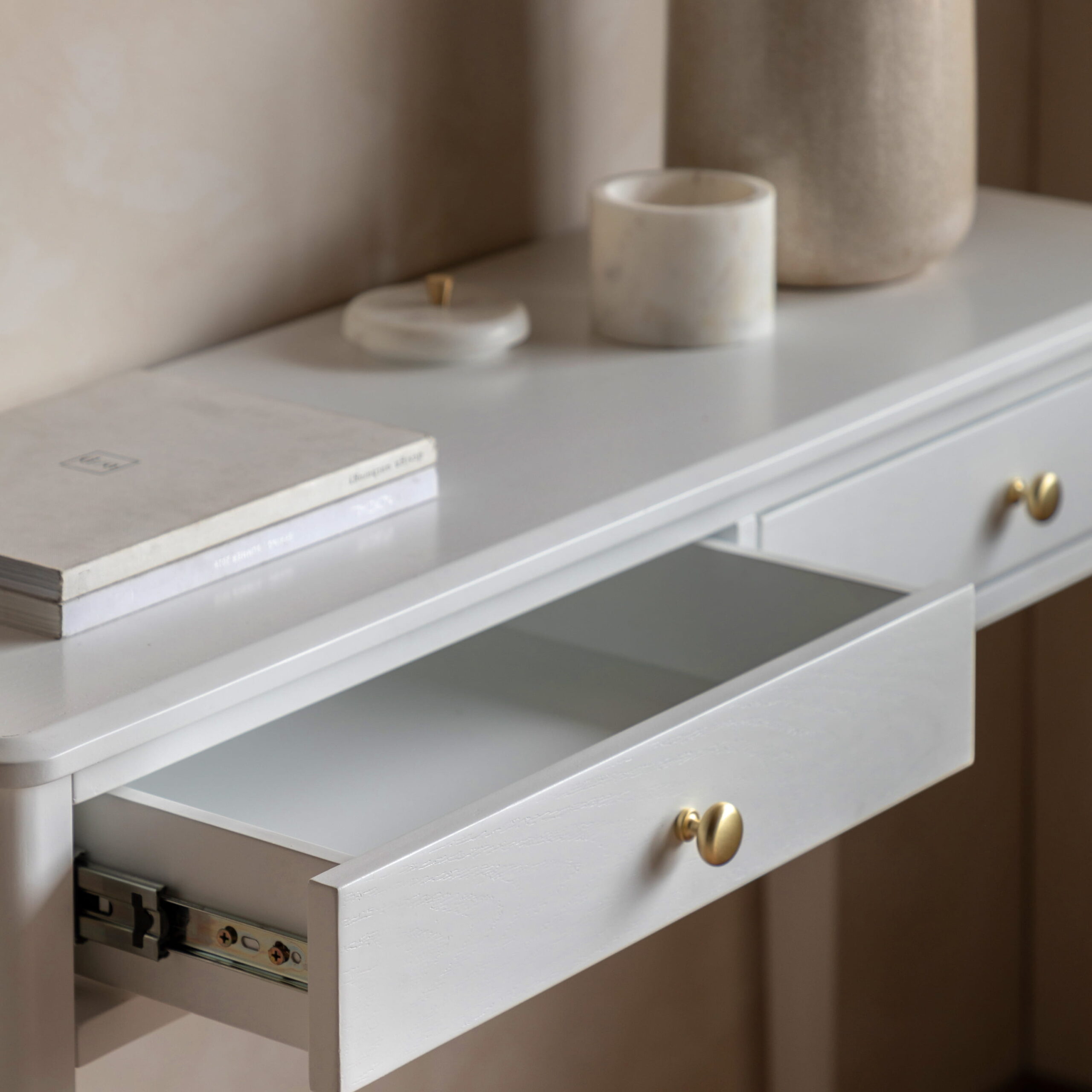 Marlow 2 Drawer Console in White - Image 2