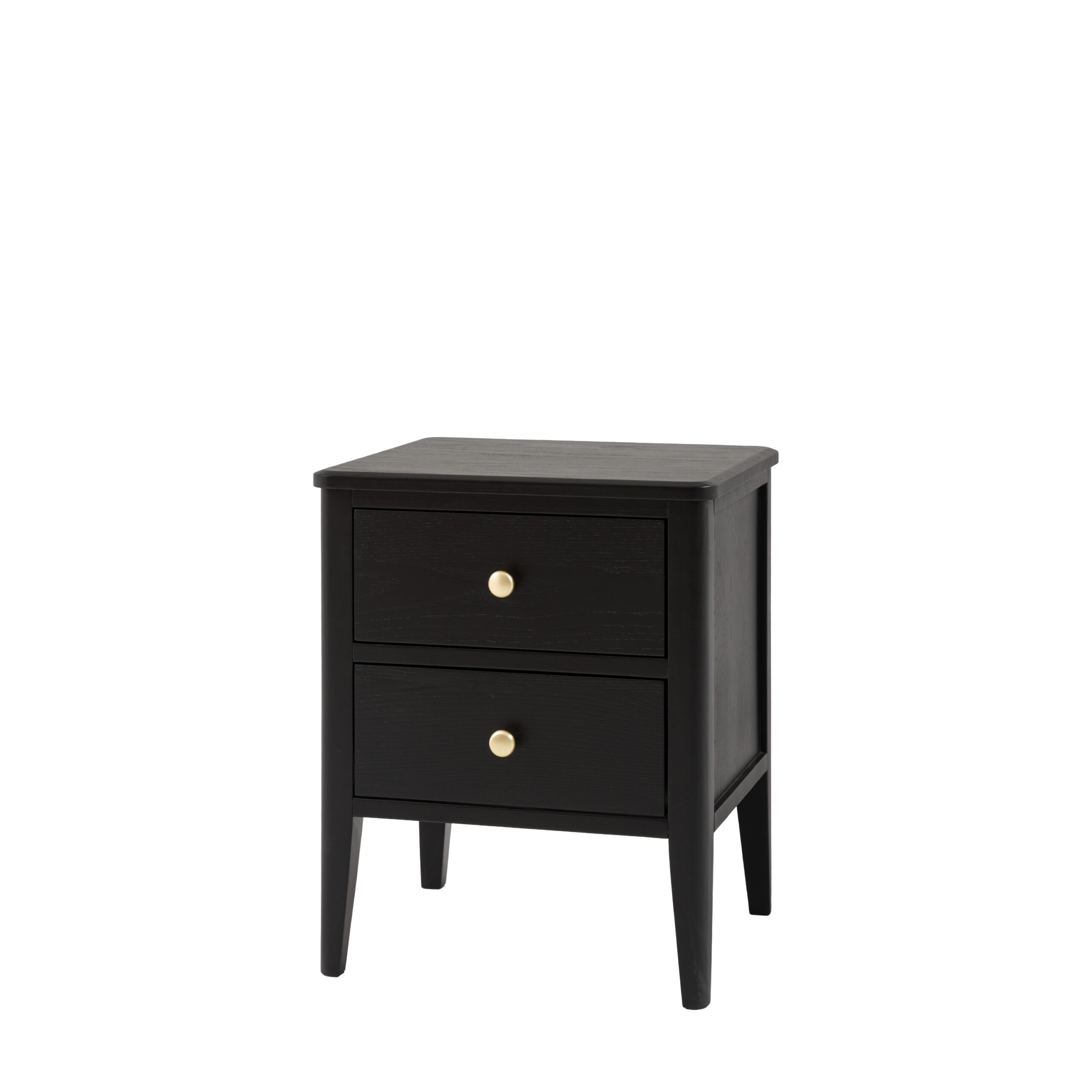 Marlow 2 Drawer Bedside Table Black - Image 5