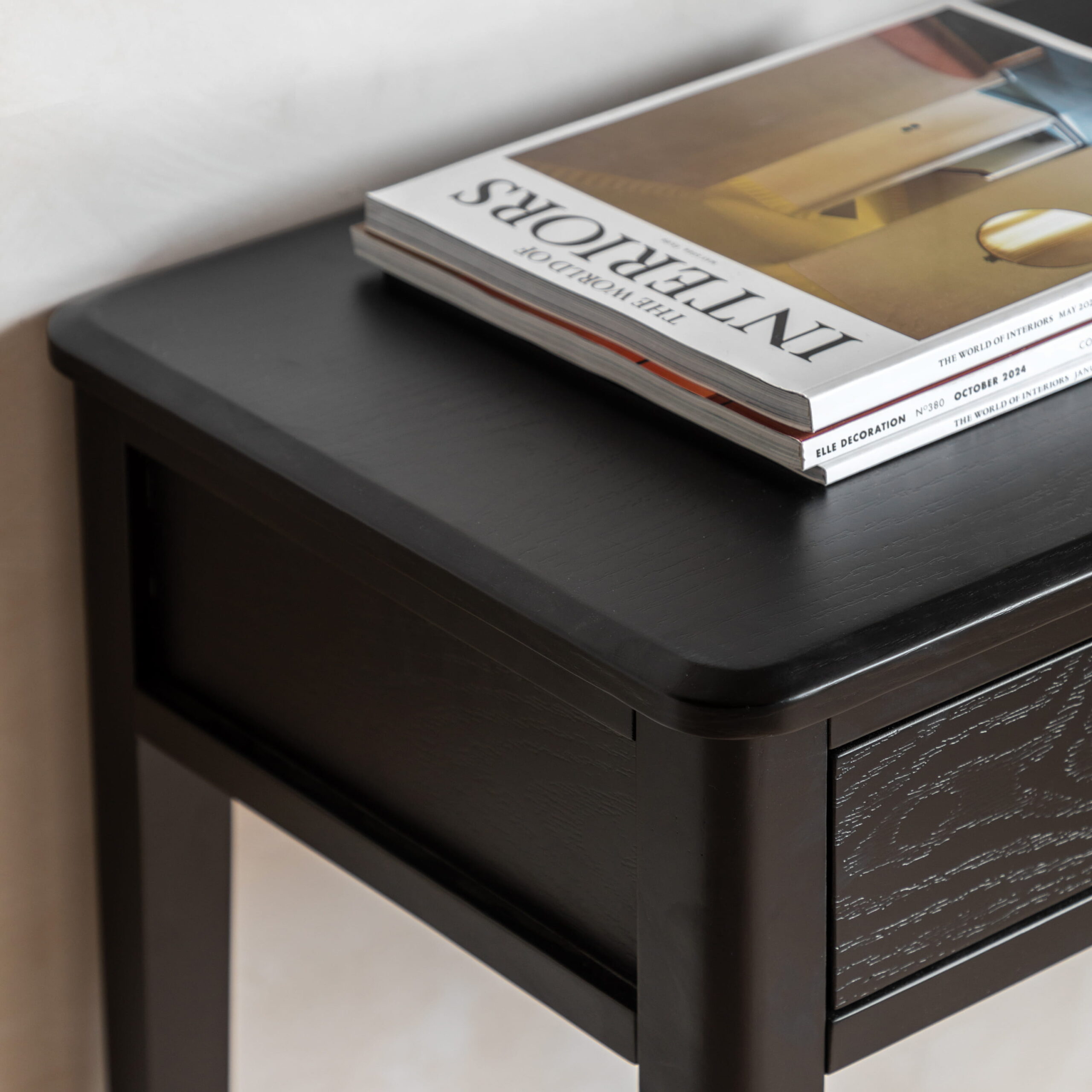 Marlow 2 Drawer Console in Black - Image 2