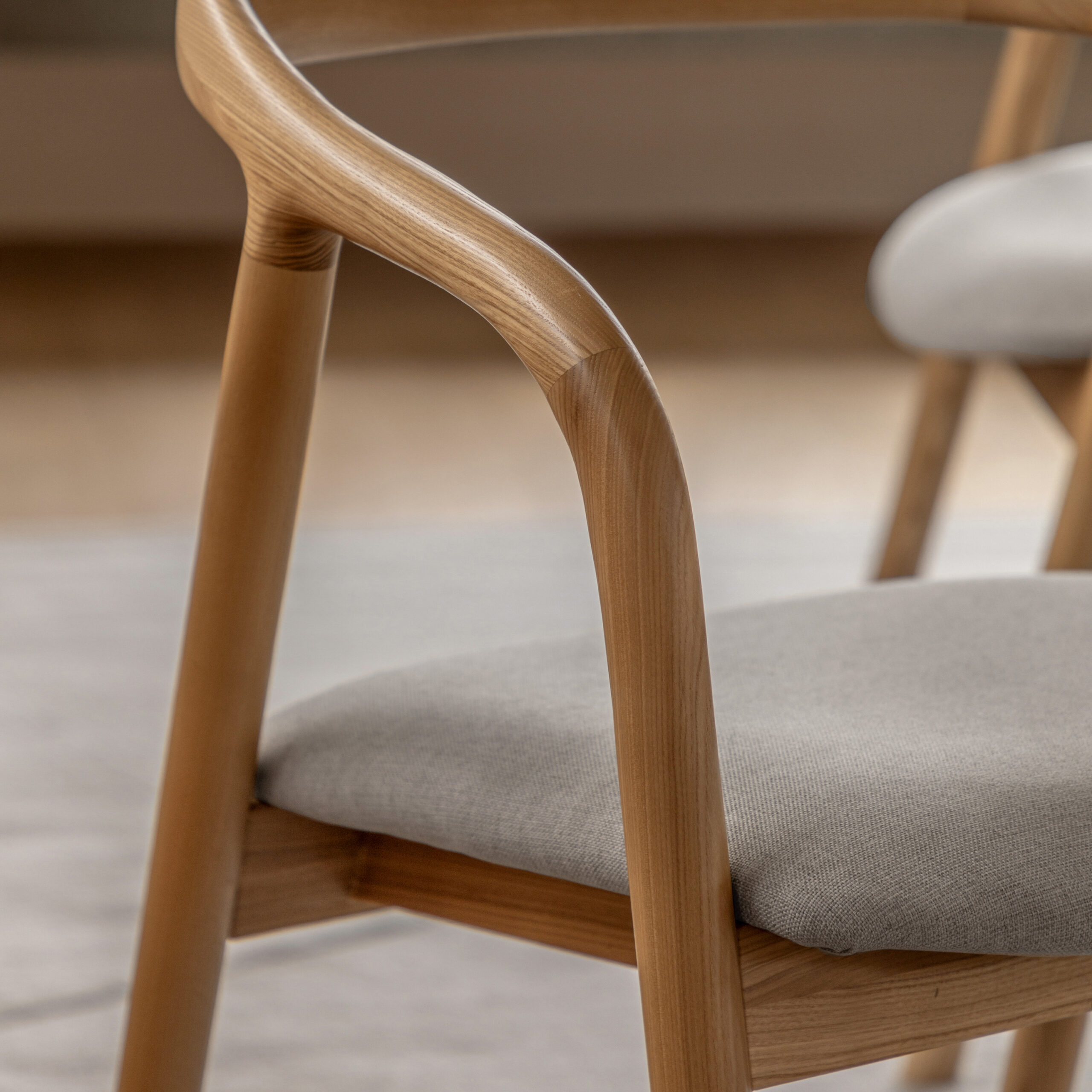 Toledo Oak Upholstered Dining Chairs - Set of 2 Chairs - Image 2