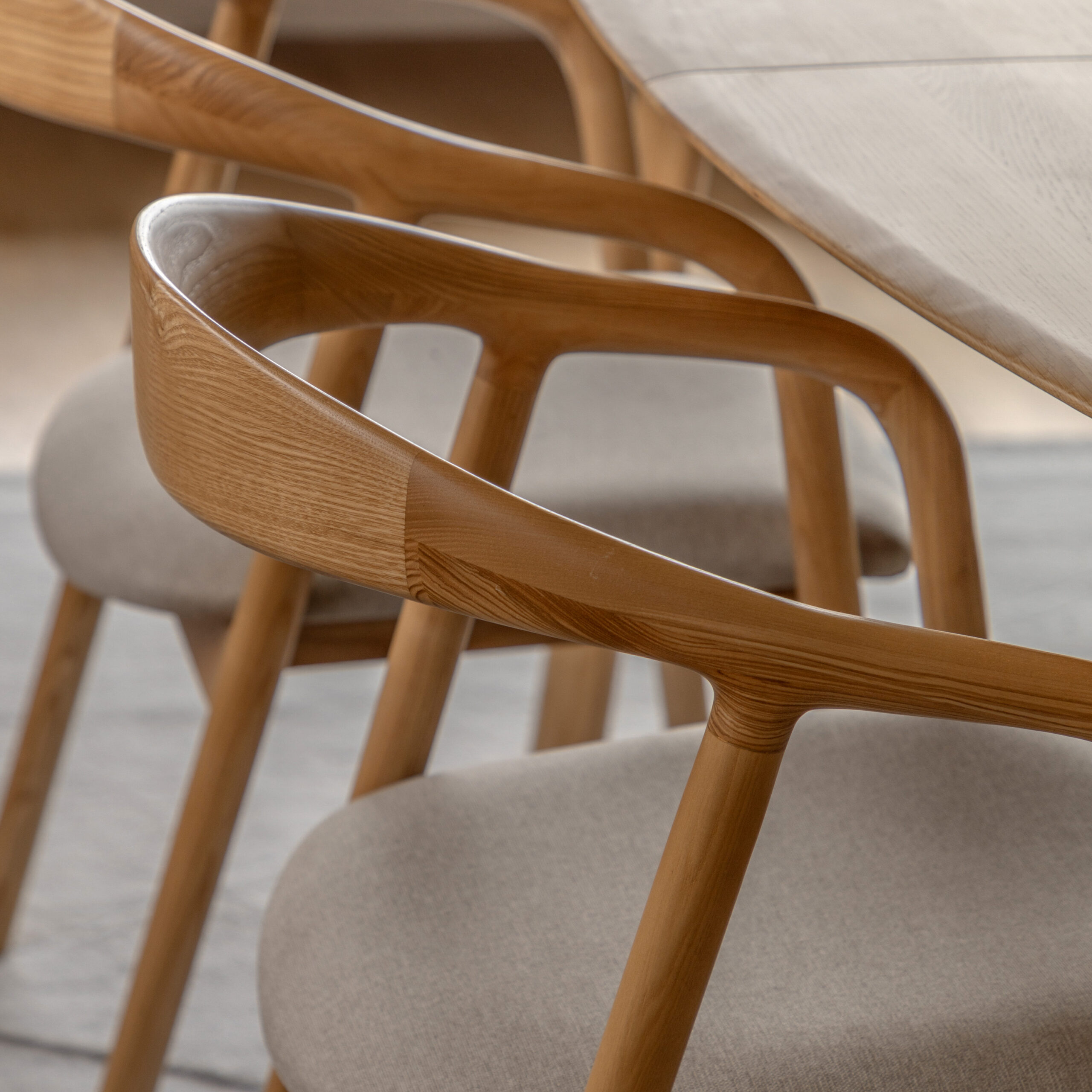 Toledo Oak Upholstered Dining Chairs - Set of 2 Chairs - Image 3