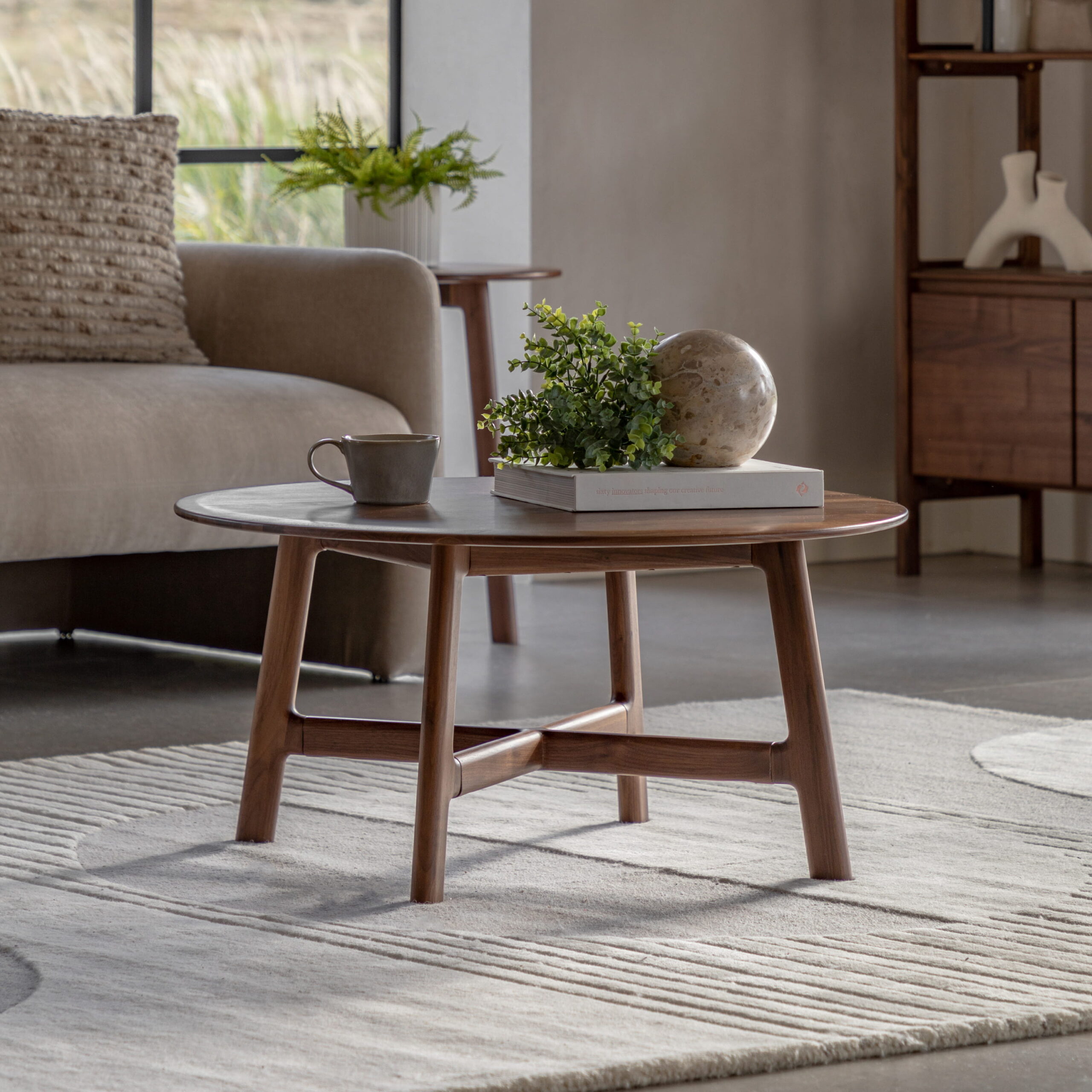 Toledo Round Coffee Table Walnut
