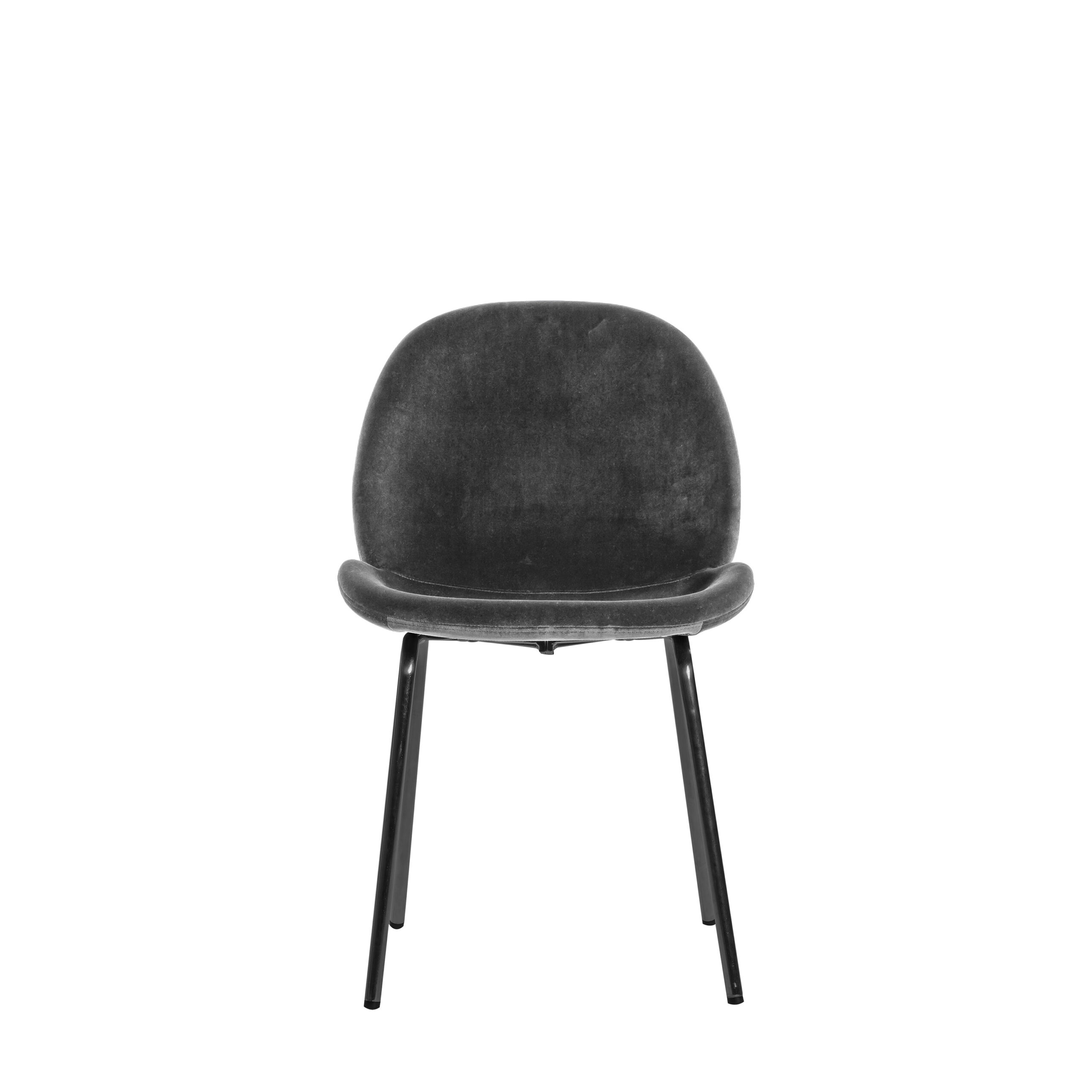 Callahan Grey Velvet Dining Chairs - Set of 2 Chairs - Image 3
