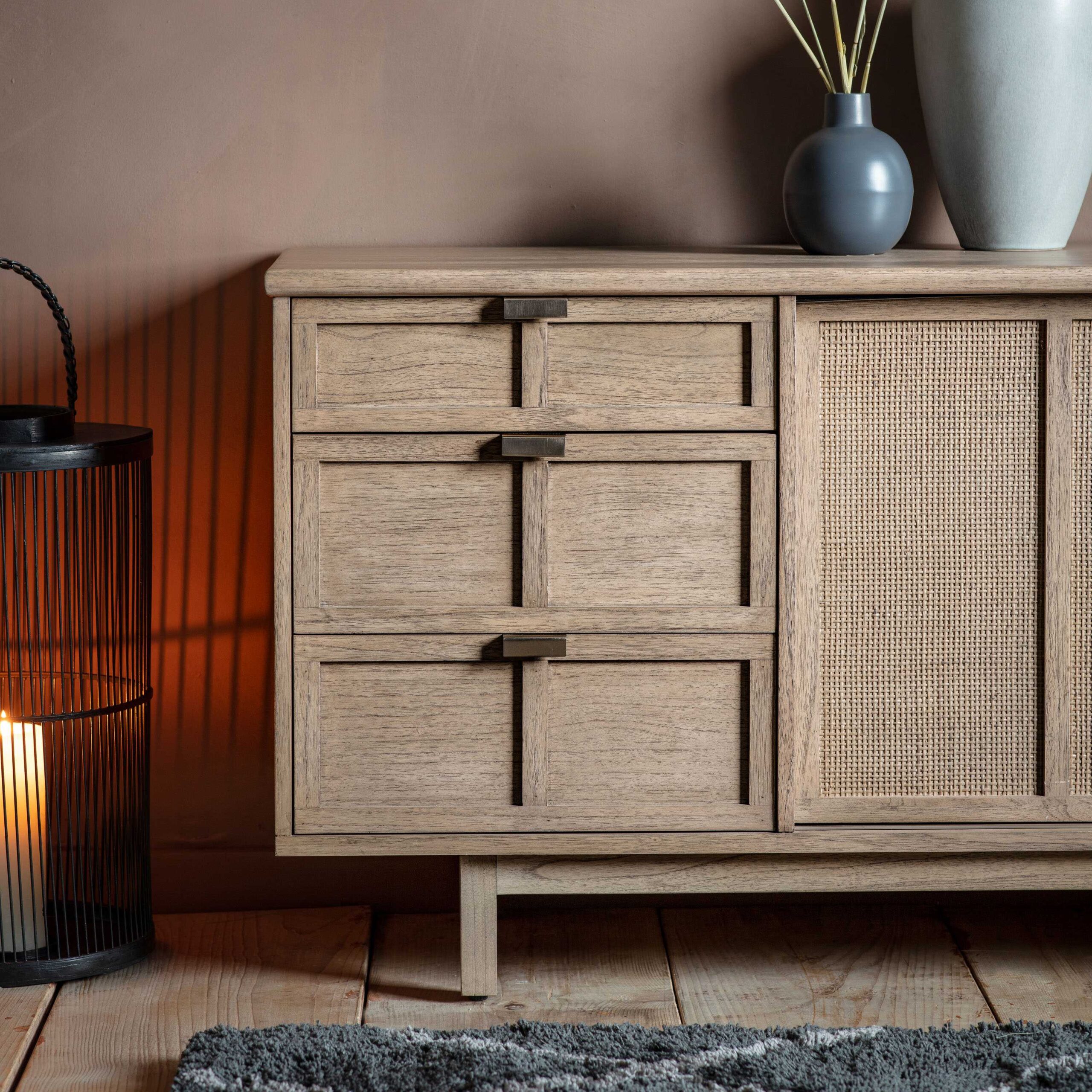 Nara 3 Drawer 2 Door Sideboard - Image 3