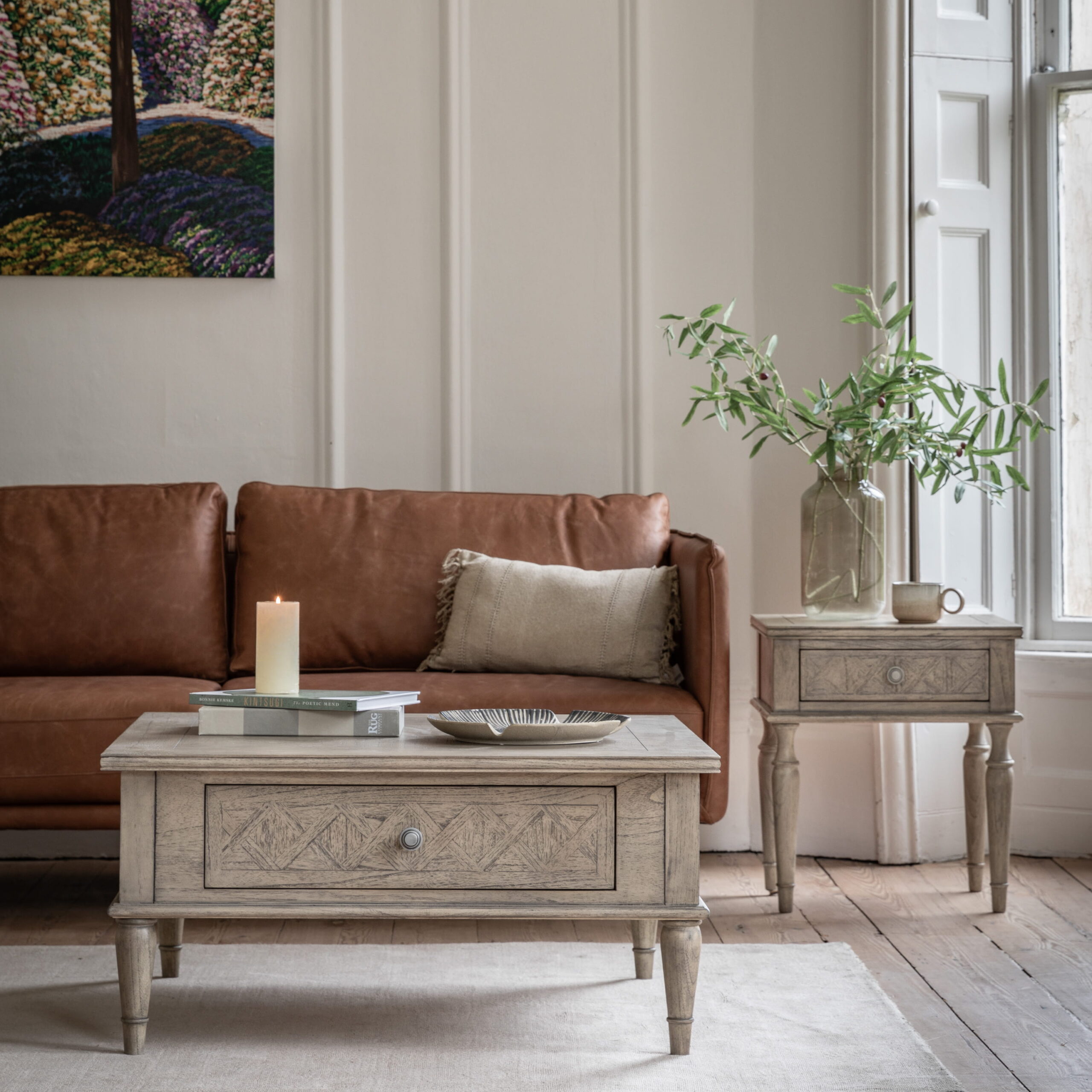 Provence Square 2 Drawer Coffee Table - Image 4