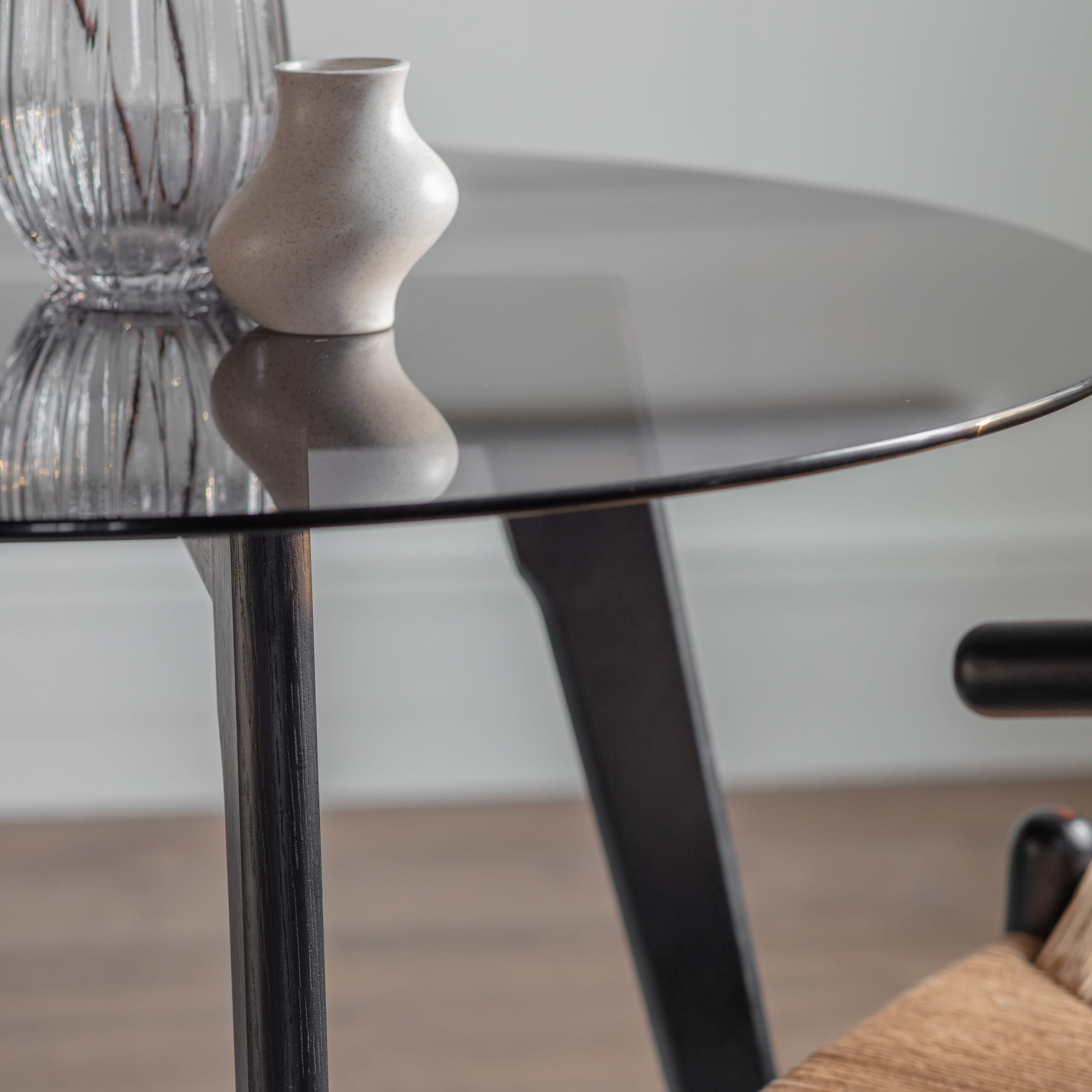 Hadley Round Dining Table Black - Image 2