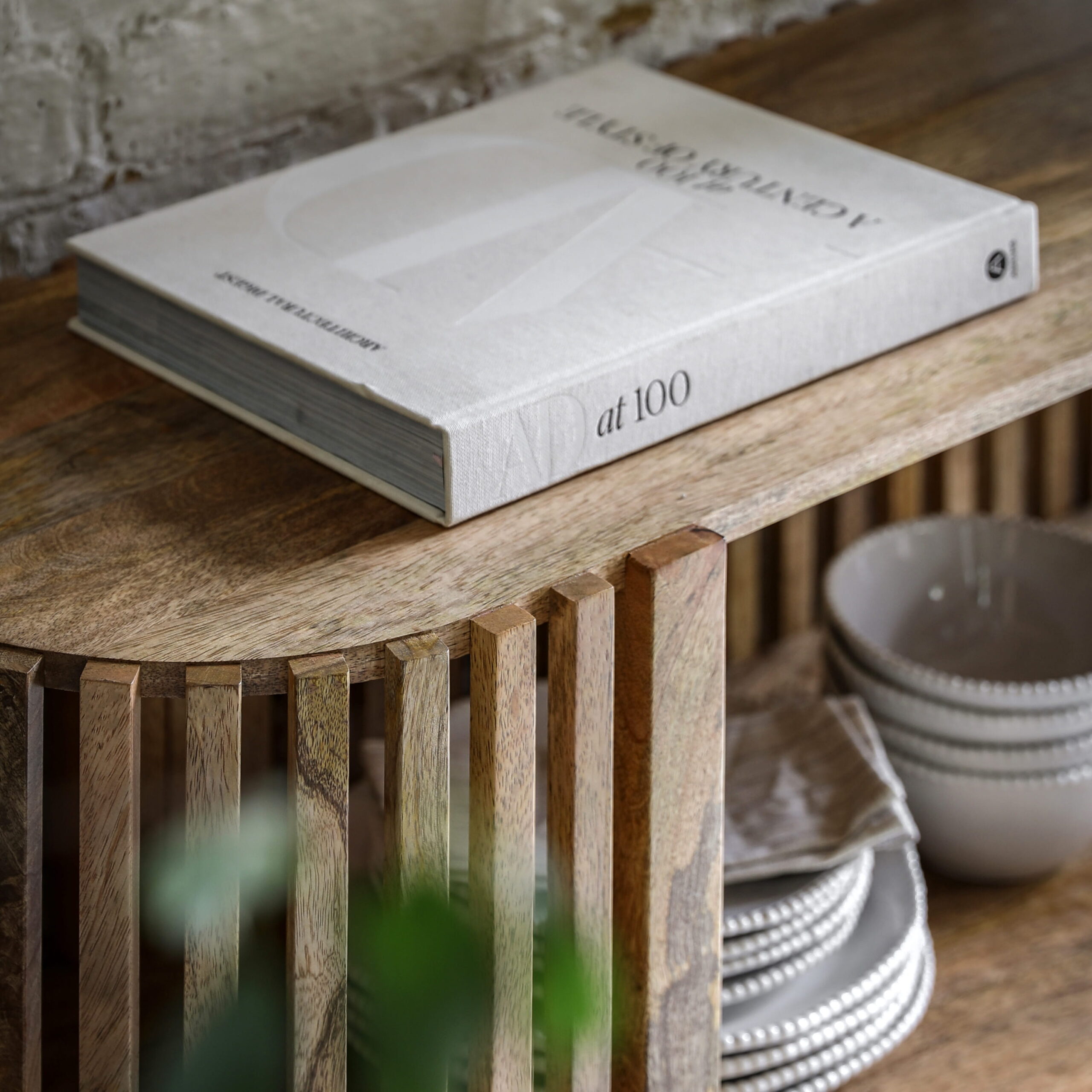 Bergen Slatted Console Table - Image 3