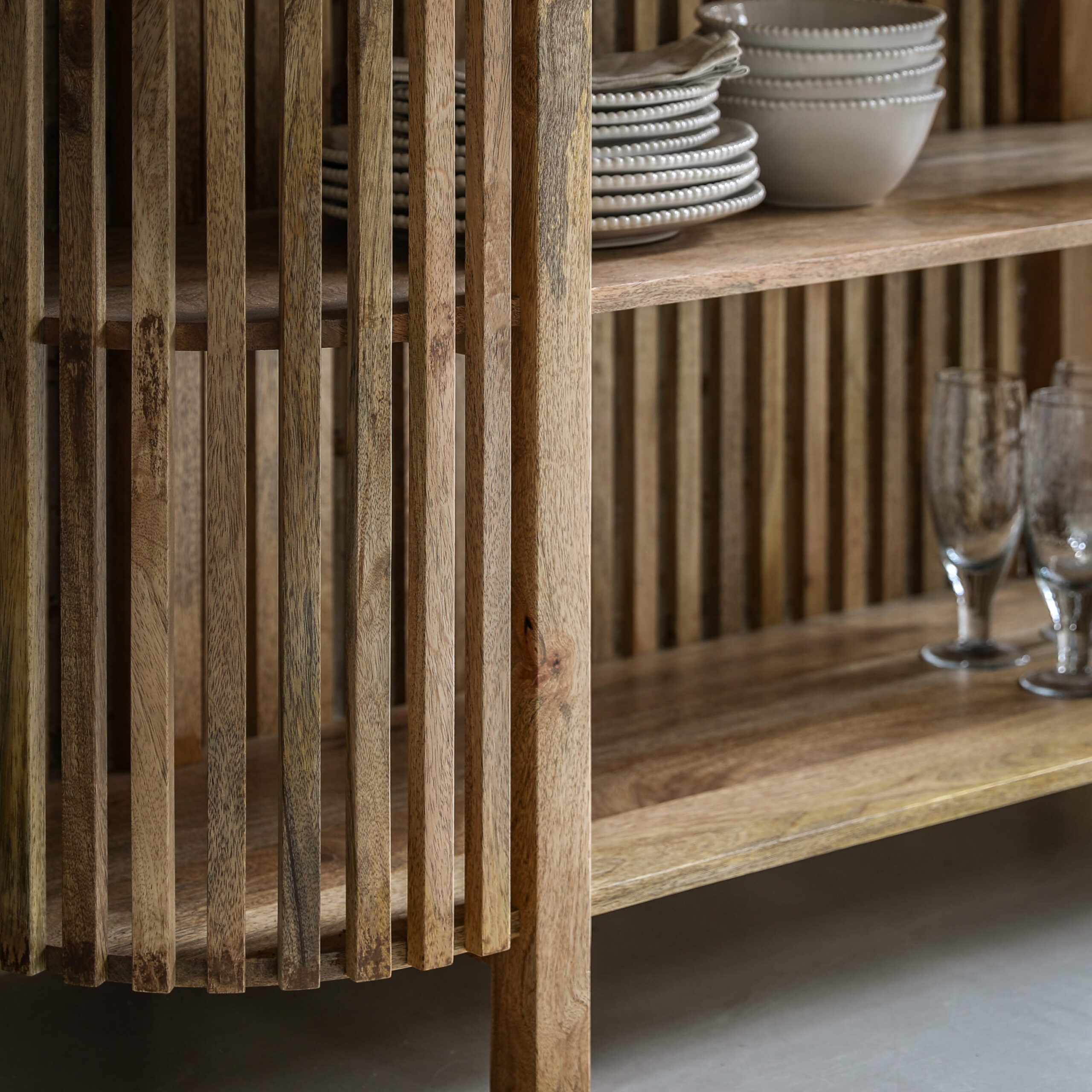 Bergen Slatted Console Table - Image 2