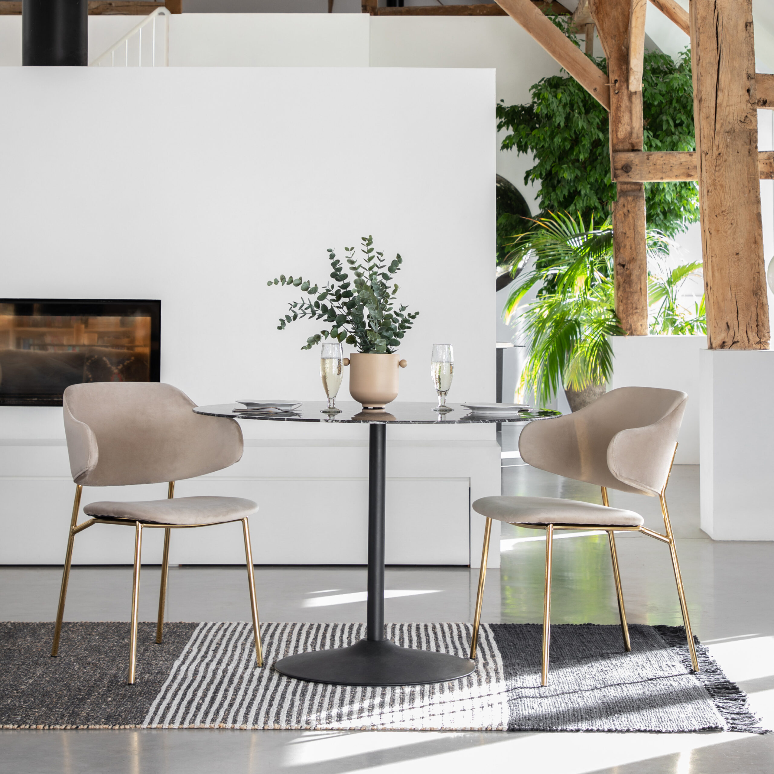 Belgravia Taupe Dining Chairs - Set of 2 Chairs - Image 3