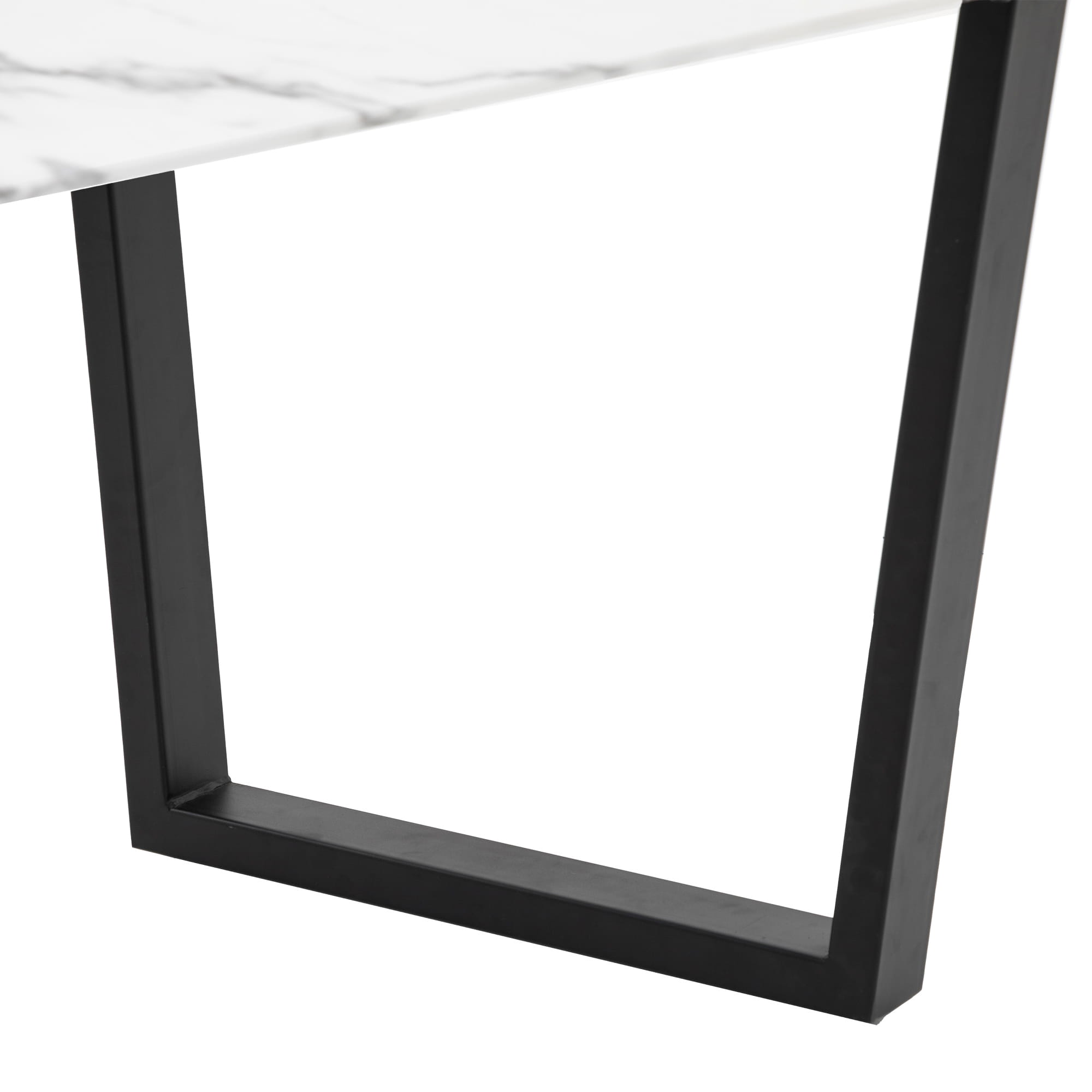 Harrison Dining Table White Marble Effect - Image 6