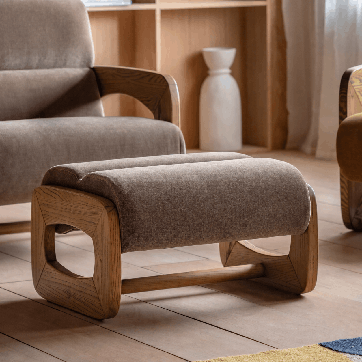 Pierre Footstool Verona Sepia