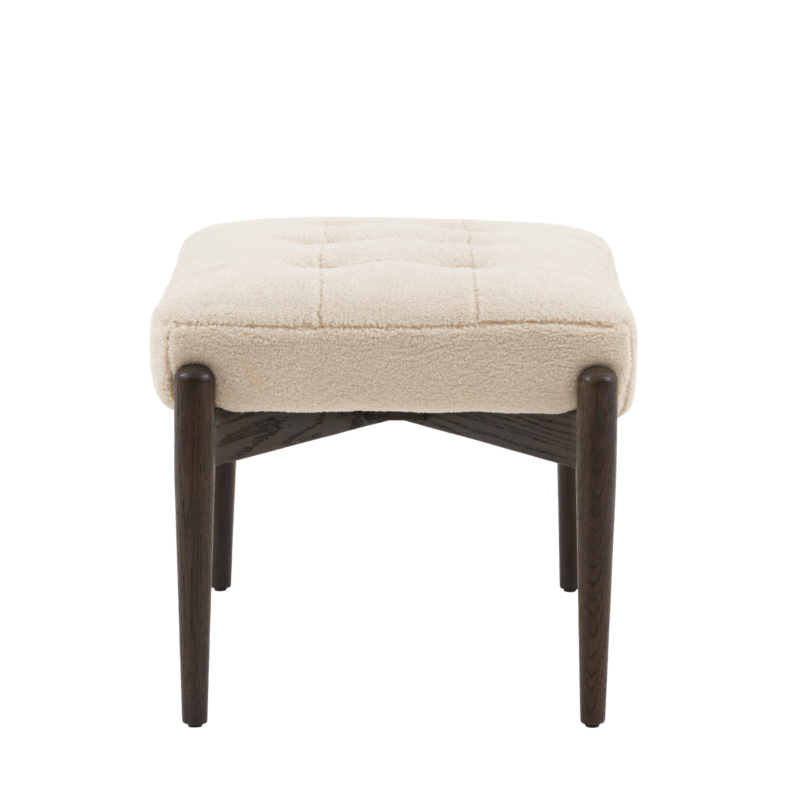 Hoxton Footstool Cream Faux Sheepskin - Image 6