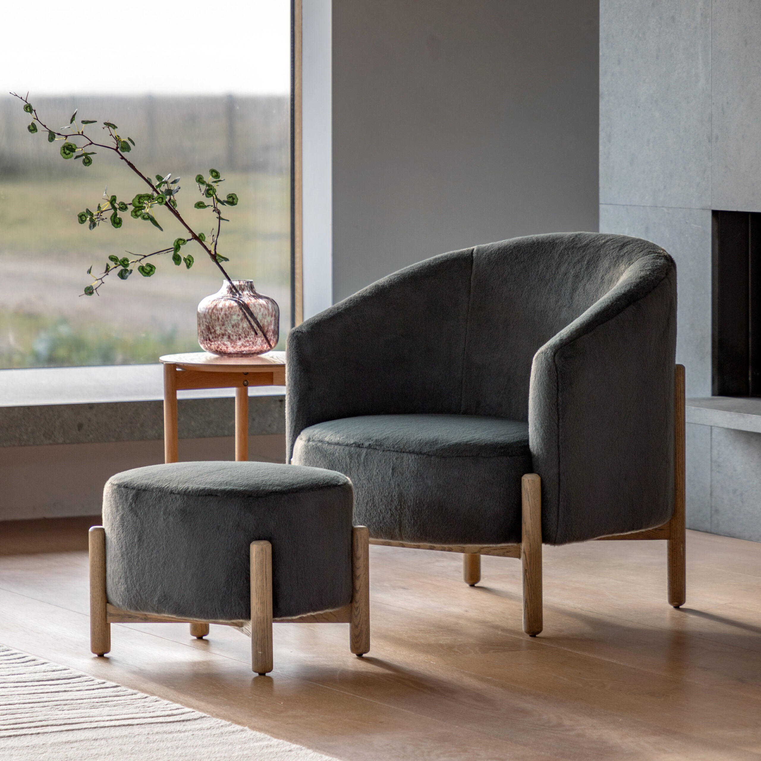 Tiverton Footstool Alaska Graphite - Image 4