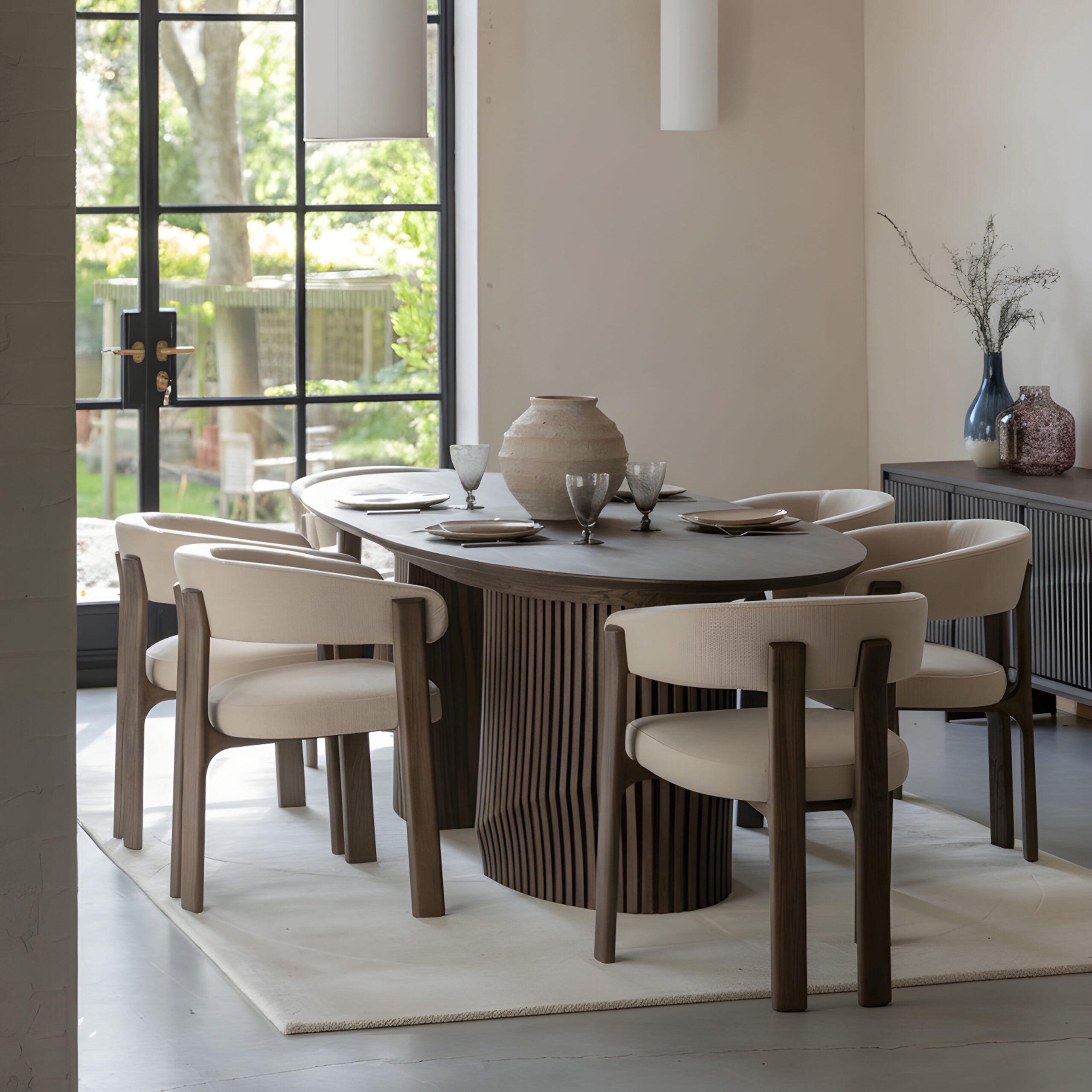 Luna Oval Extending Dining Table