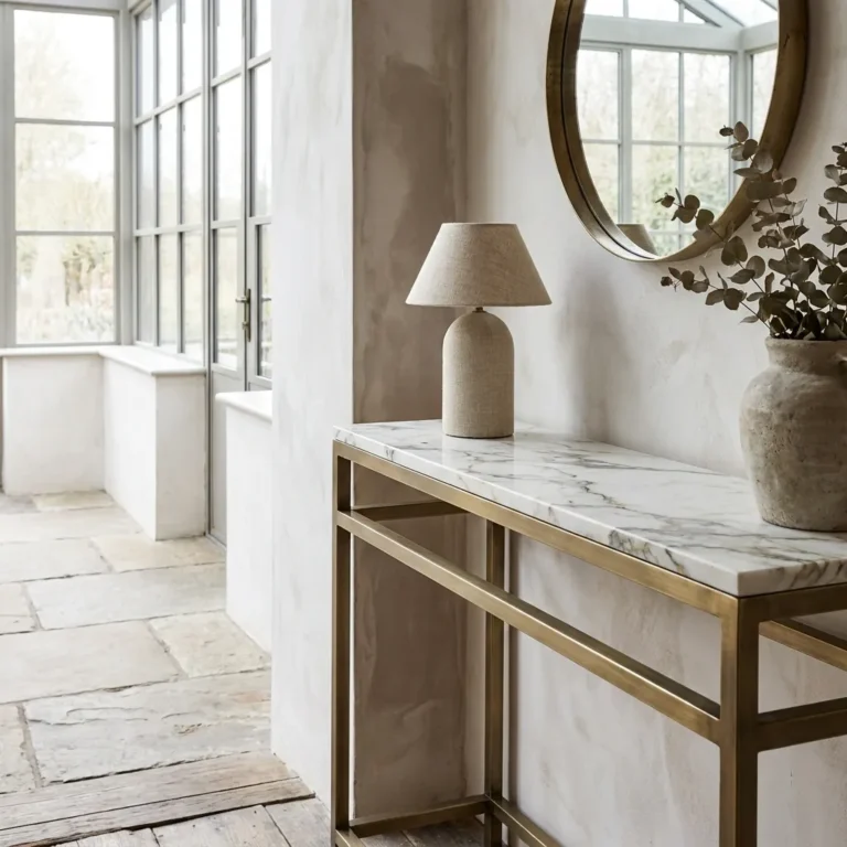 Premium Modern Console Table with Marble Top UK