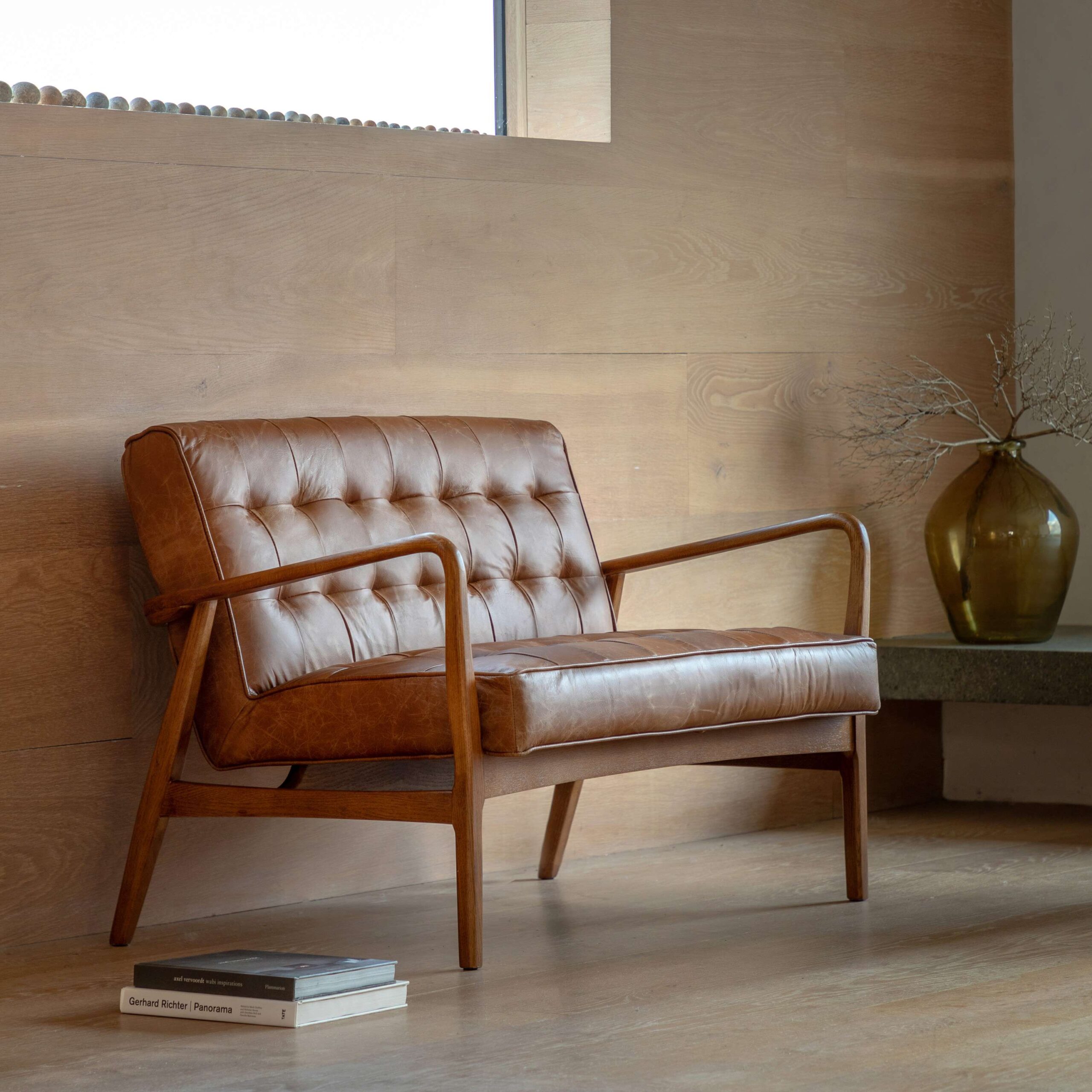 Hoxton 2 Seater Sofa Vintage Brown Leather - Image 2