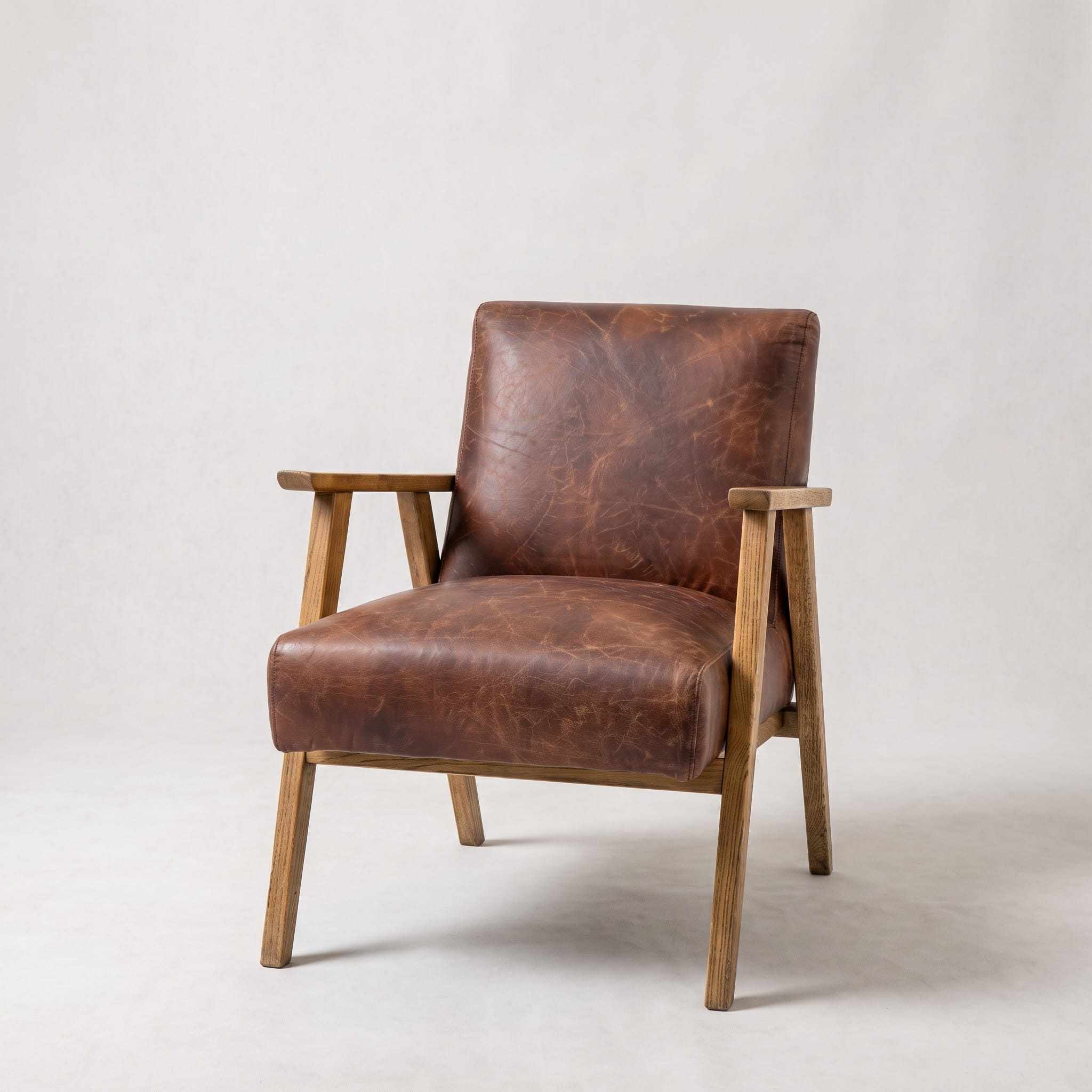 Goodwick Vintage Brown Leather Armchair