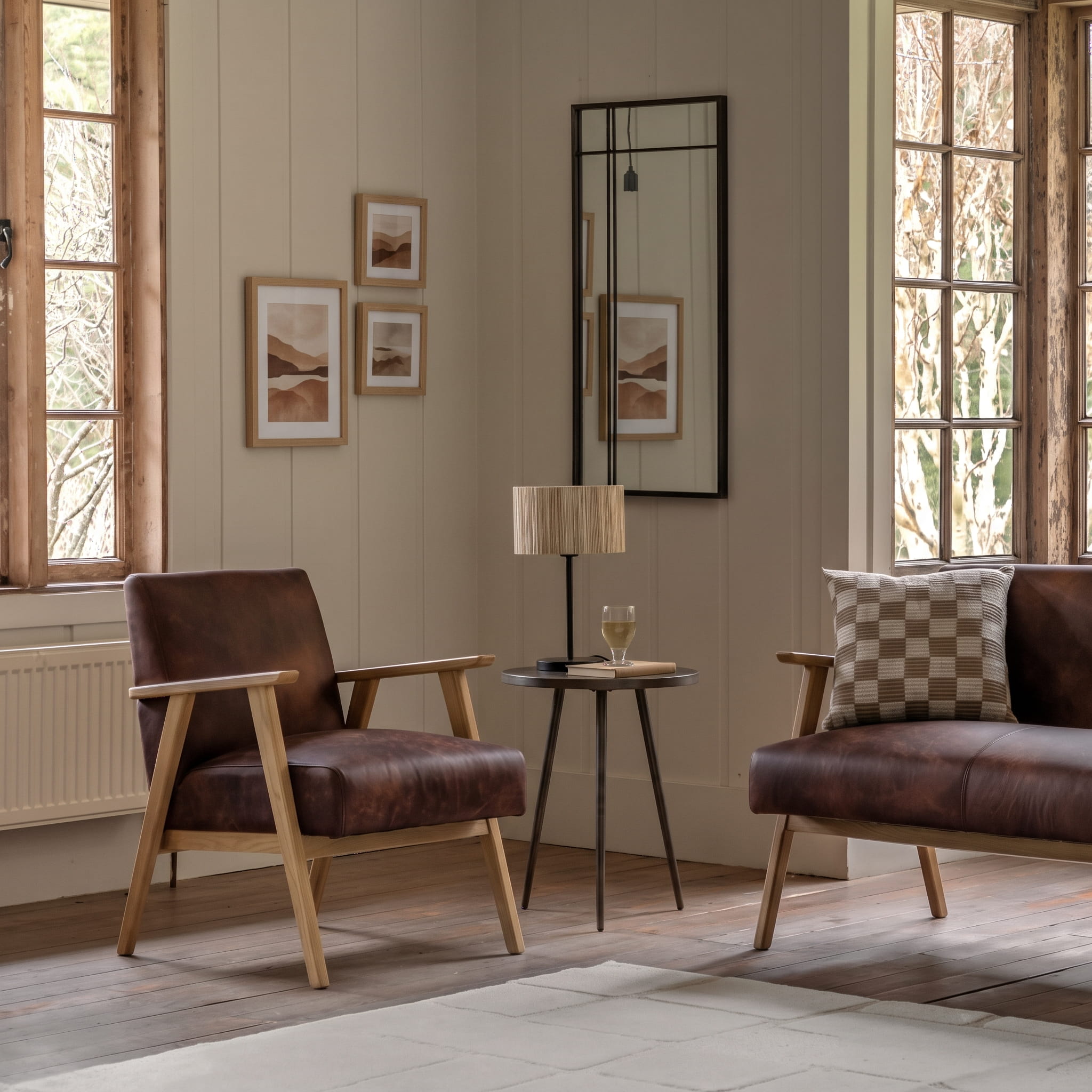 Goodwick Vintage Brown Leather Armchair - Image 5