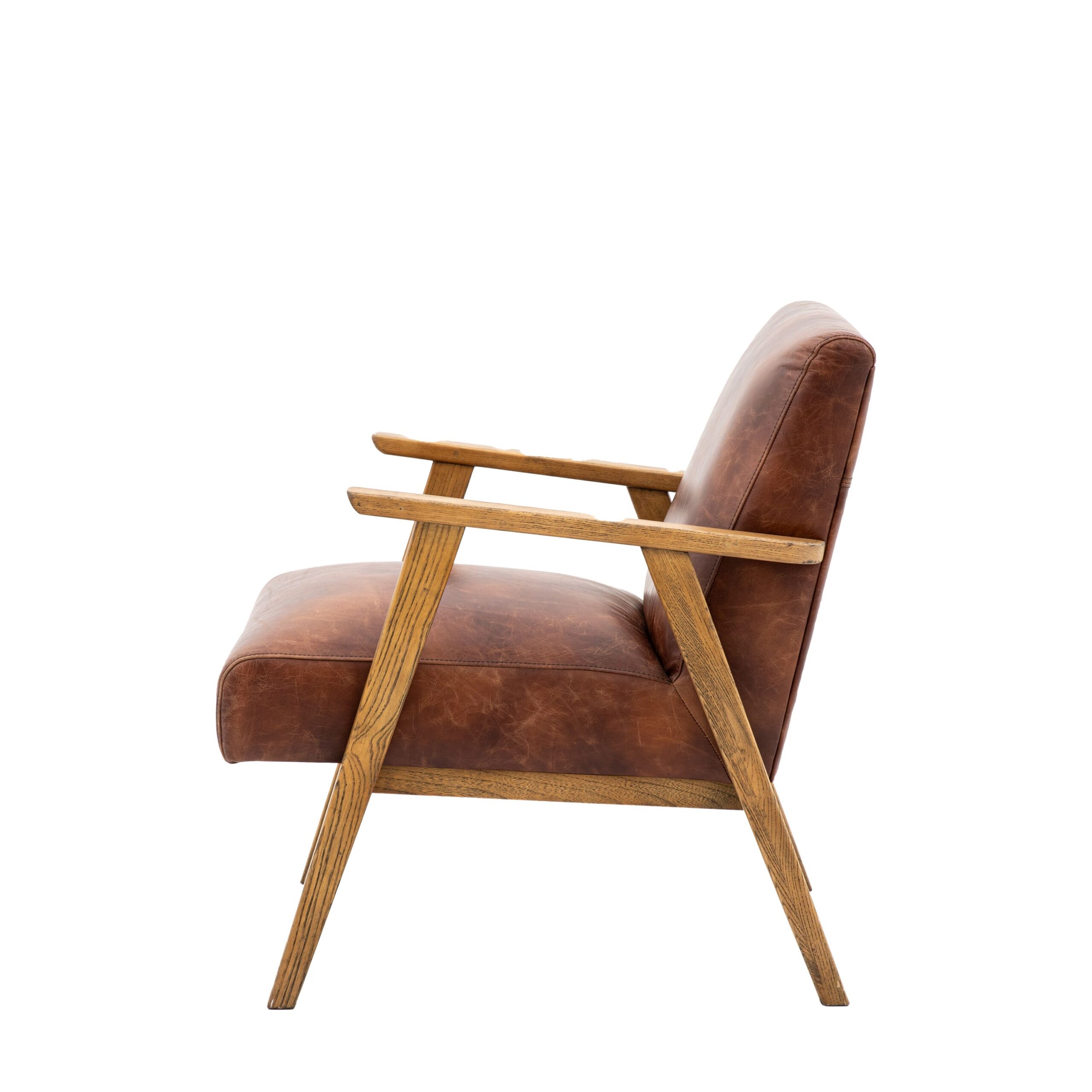 Goodwick Vintage Brown Leather Armchair - Image 8