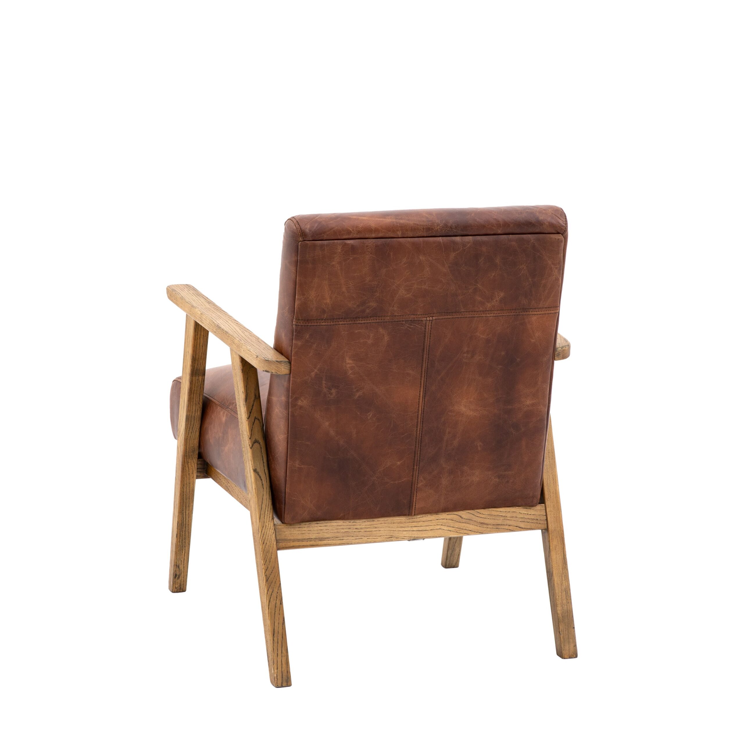 Goodwick Vintage Brown Leather Armchair - Image 9