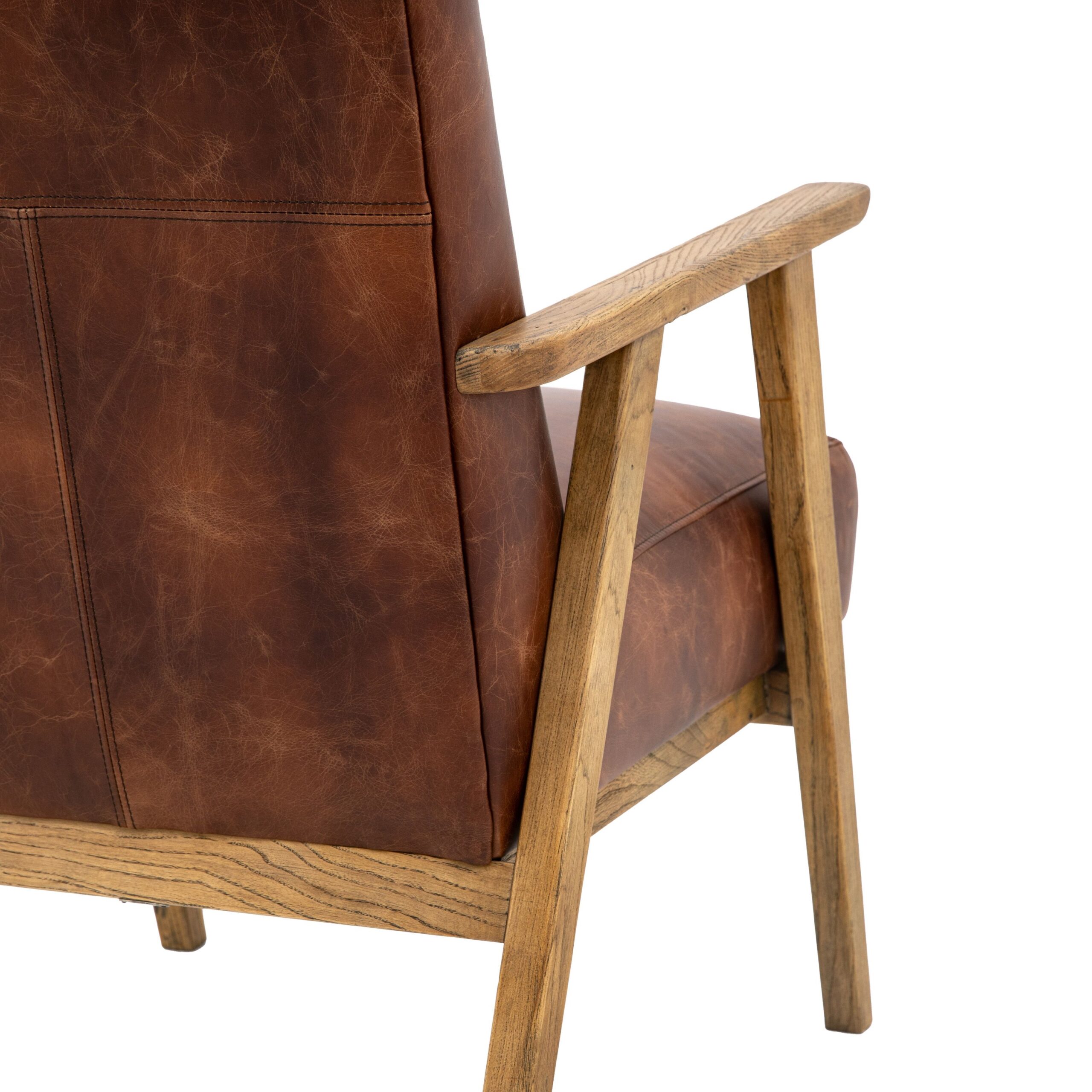 Goodwick Vintage Brown Leather Armchair - Image 10