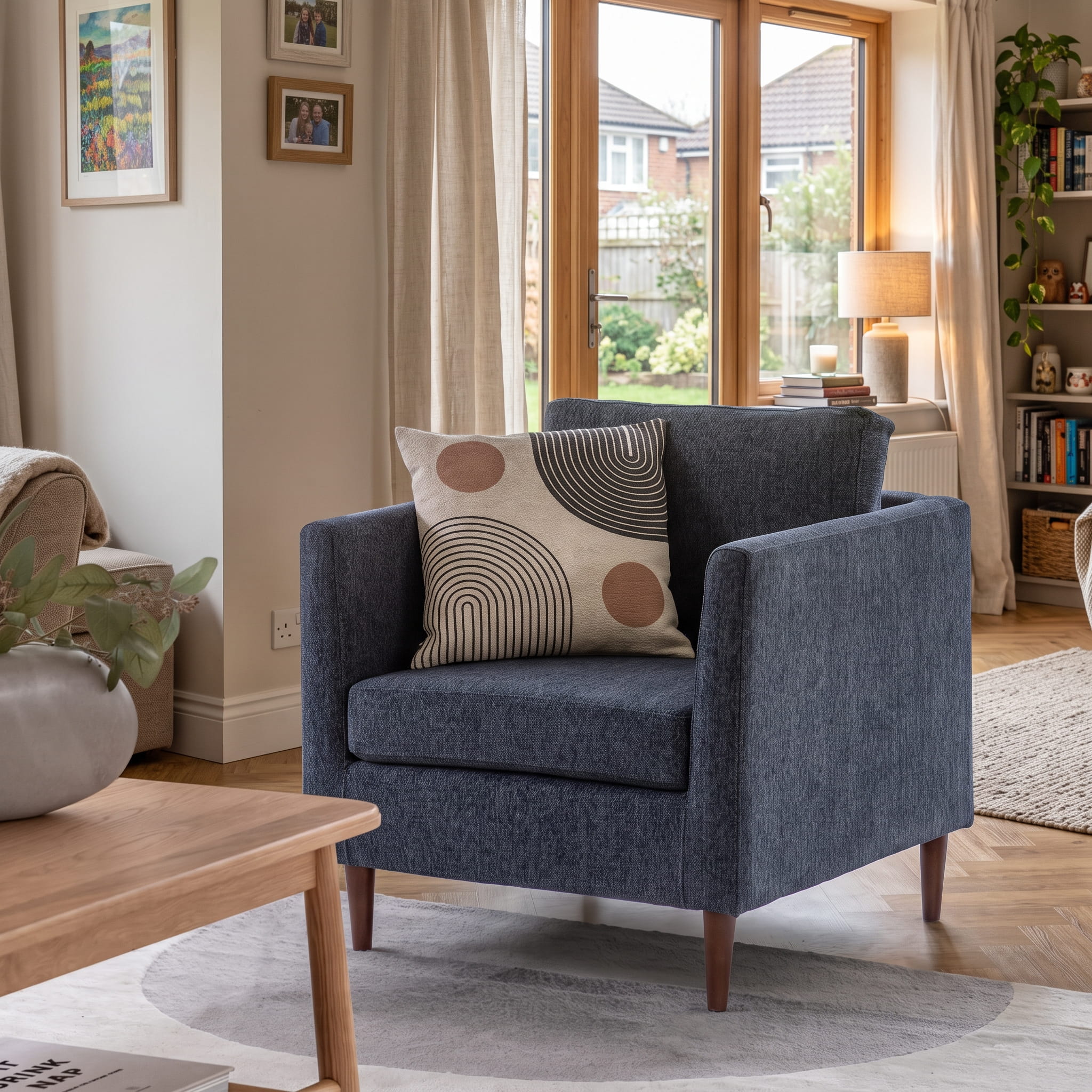 Elmsley Charcoal Armchair - Image 2
