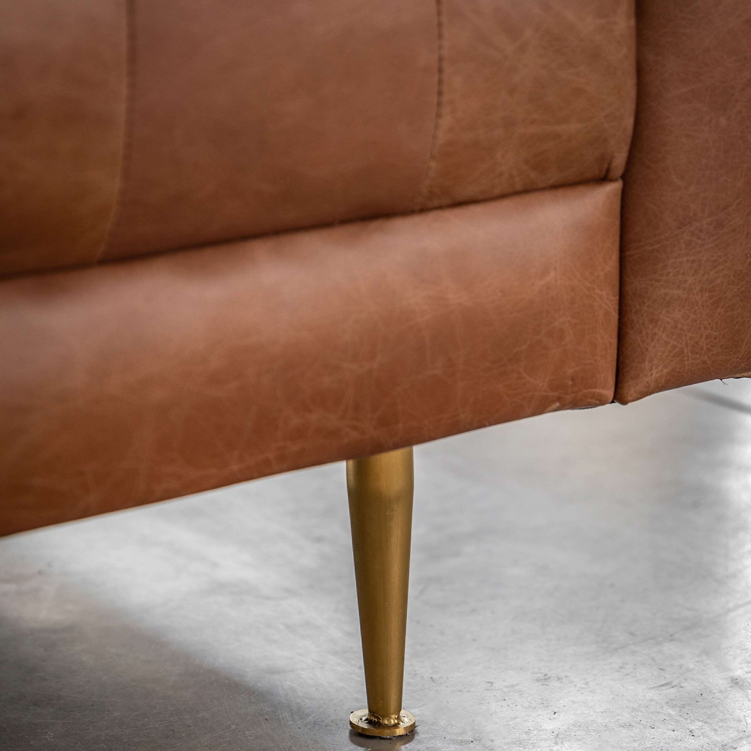 Dalven Sofa Antique Brown Leather - Image 4