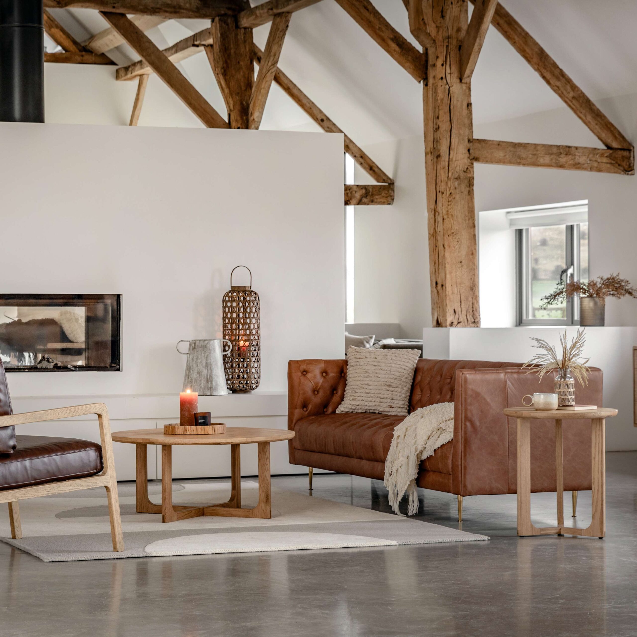 Dalven Sofa Antique Brown Leather - Image 5