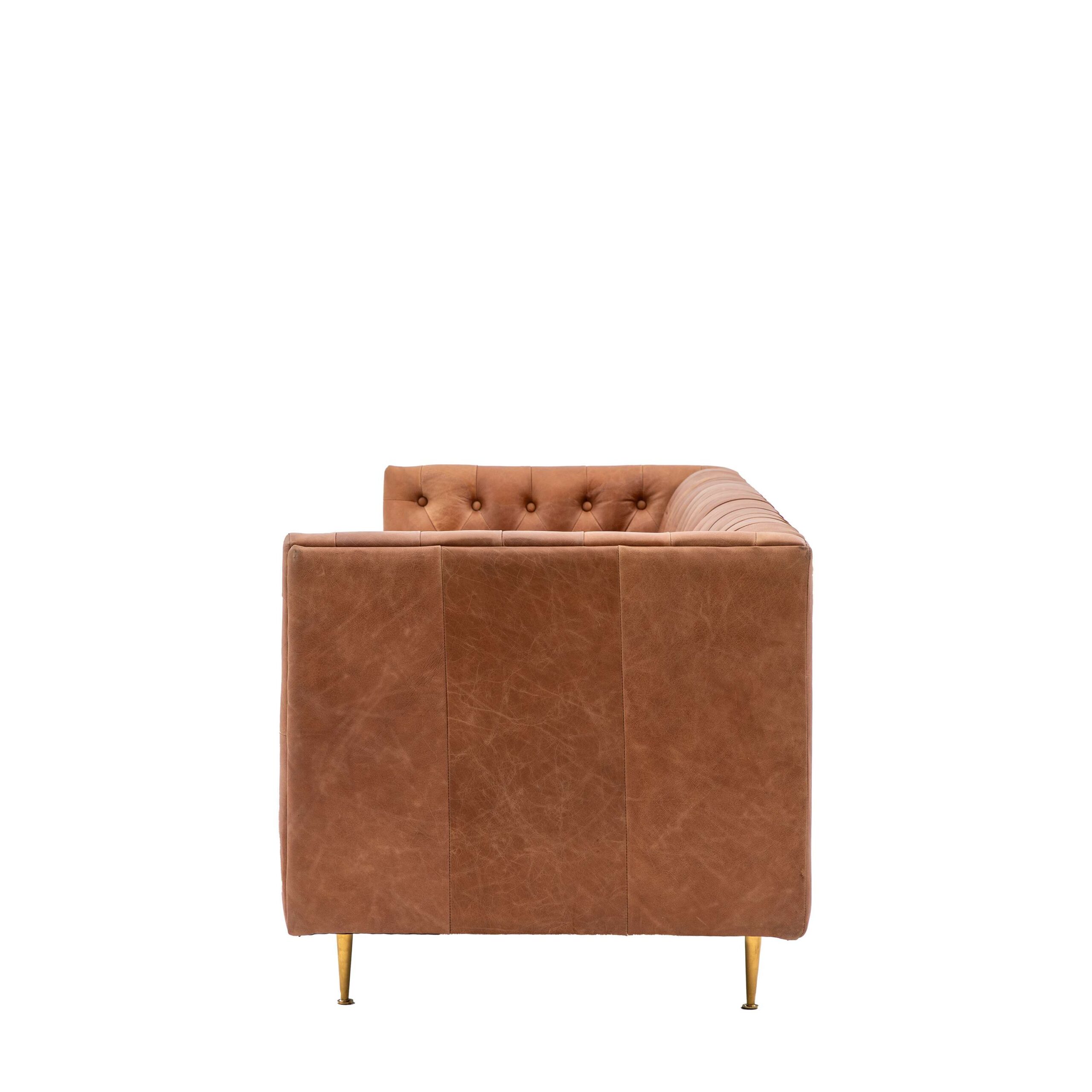 Dalven Sofa Antique Brown Leather - Image 8