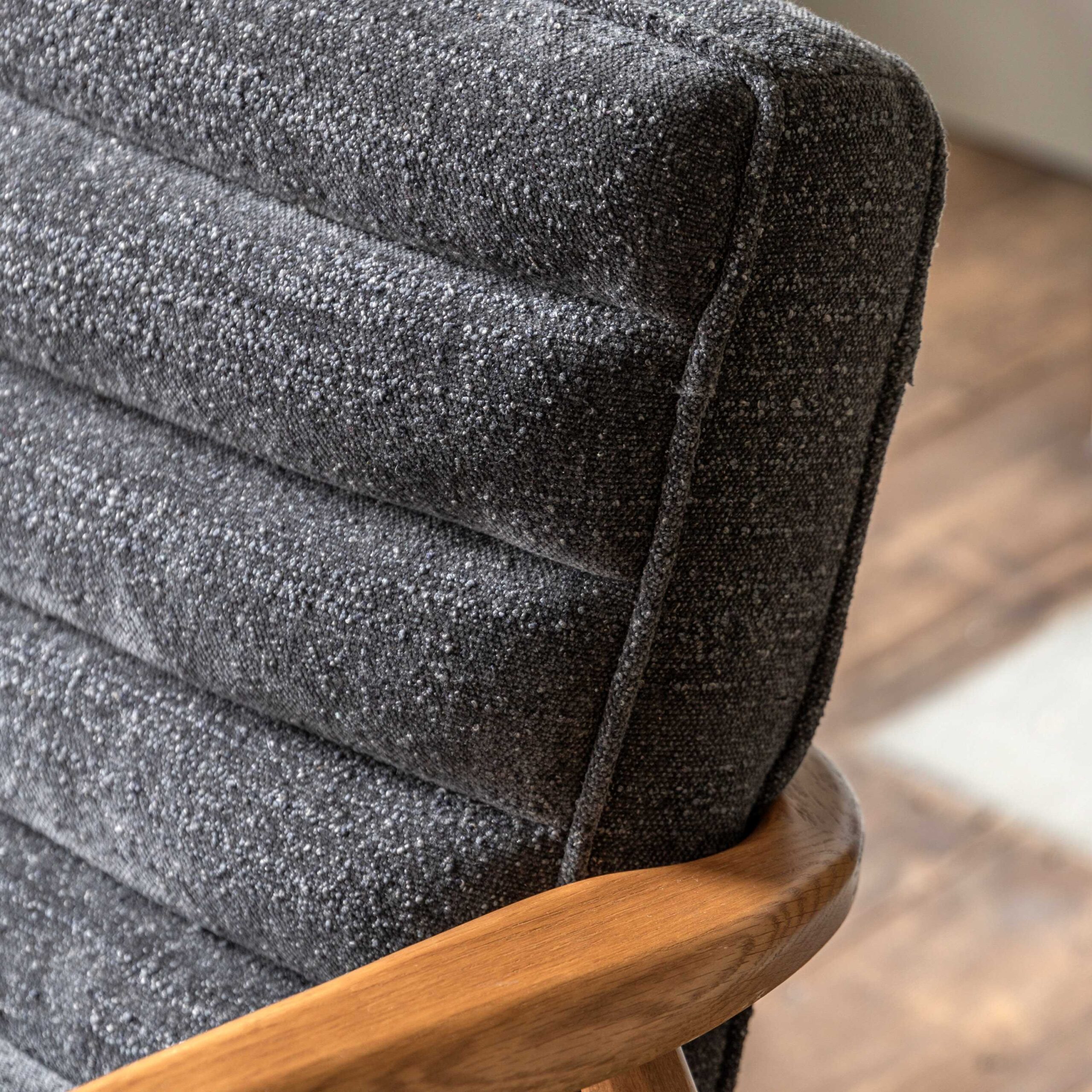 Camden 2 Seater Sofa Charcoal Boucle - Image 3