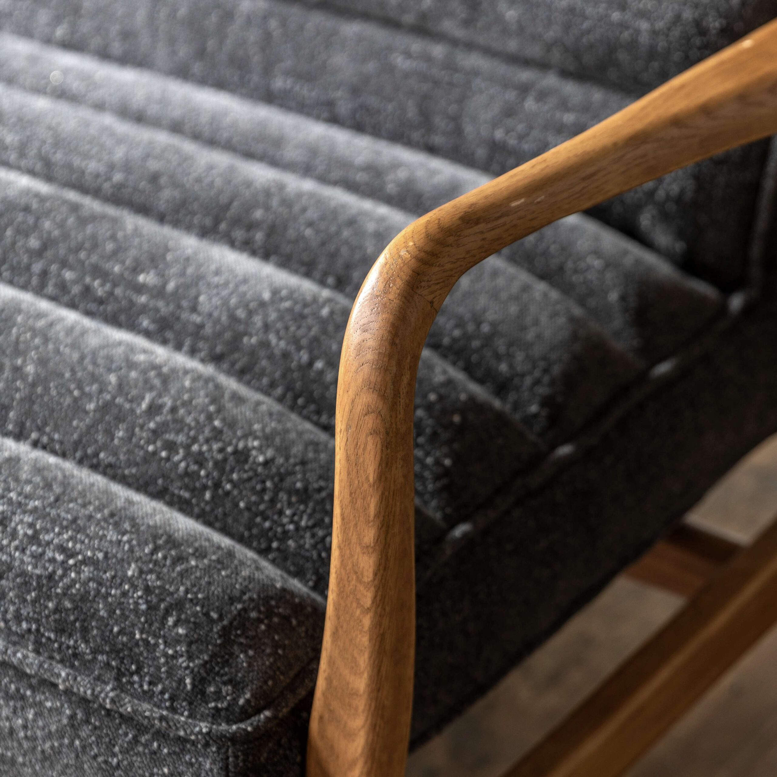 Camden 2 Seater Sofa Charcoal Boucle - Image 4
