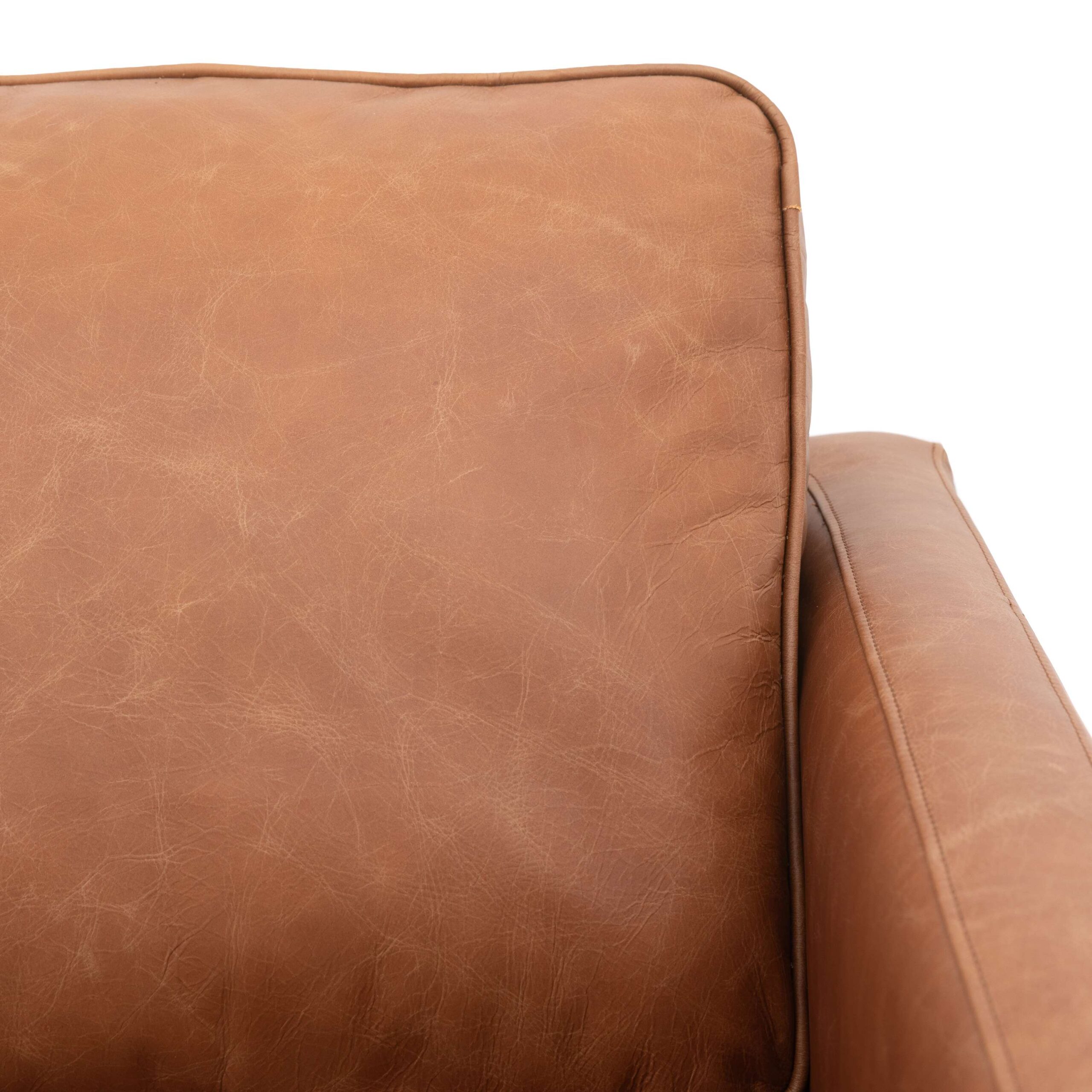 Oswin 2 Seater Sofa Vintage Brown Leather - Image 8