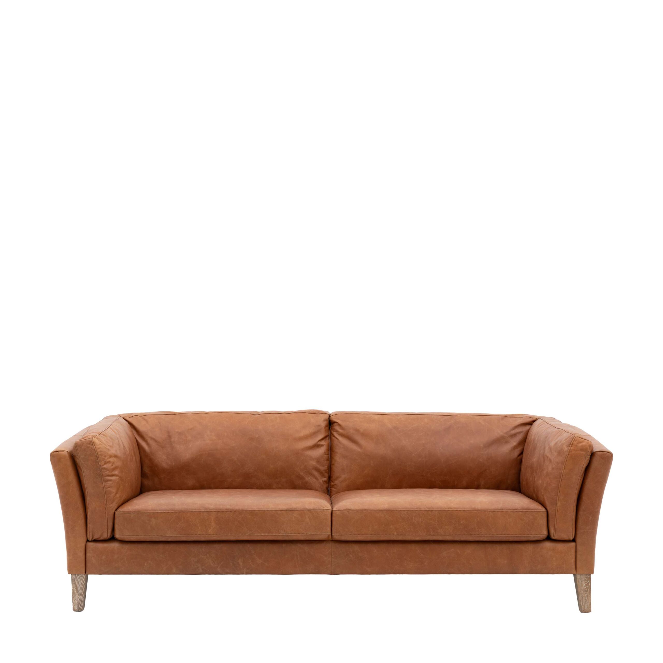Melbury 3 Seater Sofa Vintage Brown Leather - Image 5