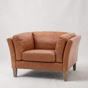 rengard home indoor large natural brown leather armchair love seat