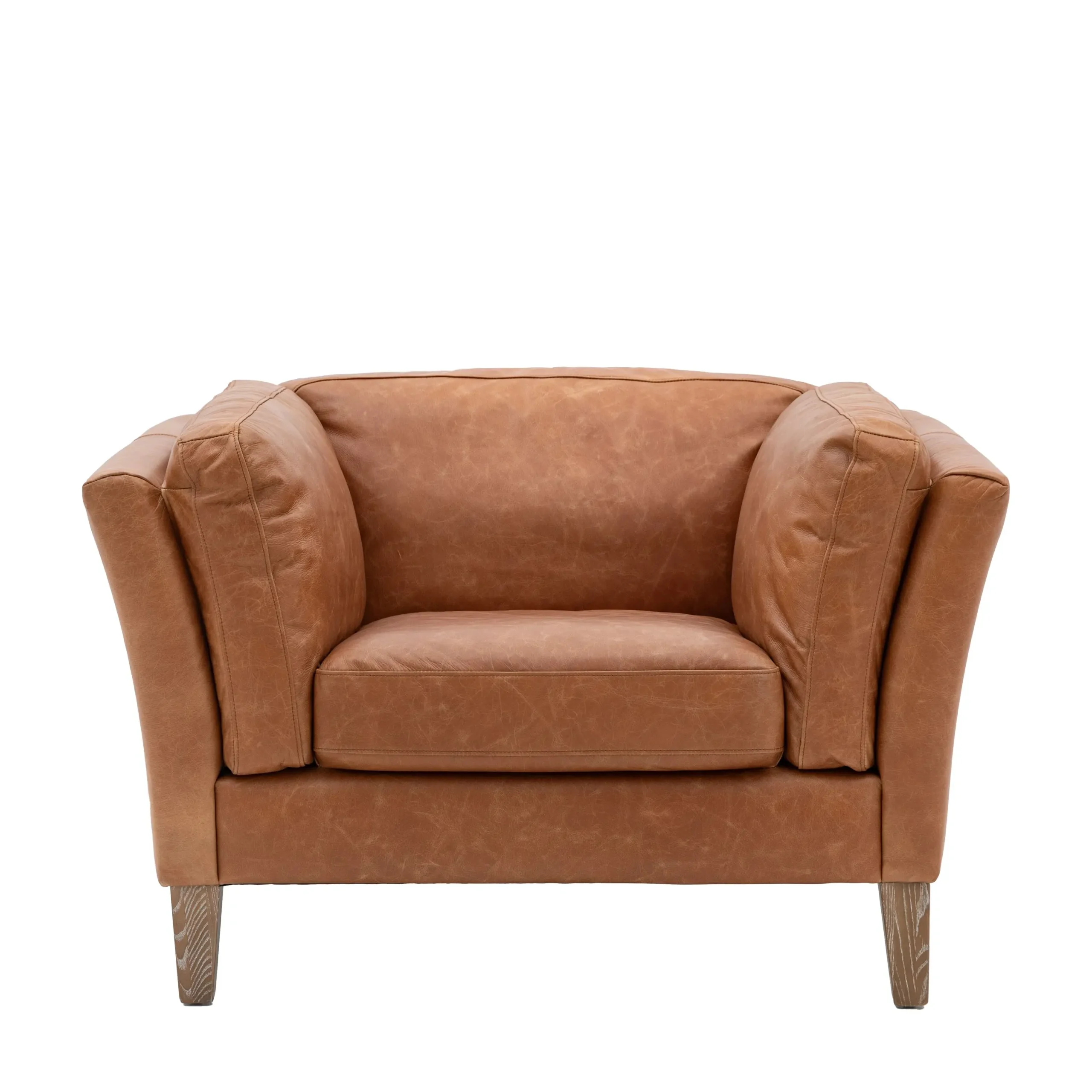 Melbury Vintage Brown Leather Armchair - Image 5