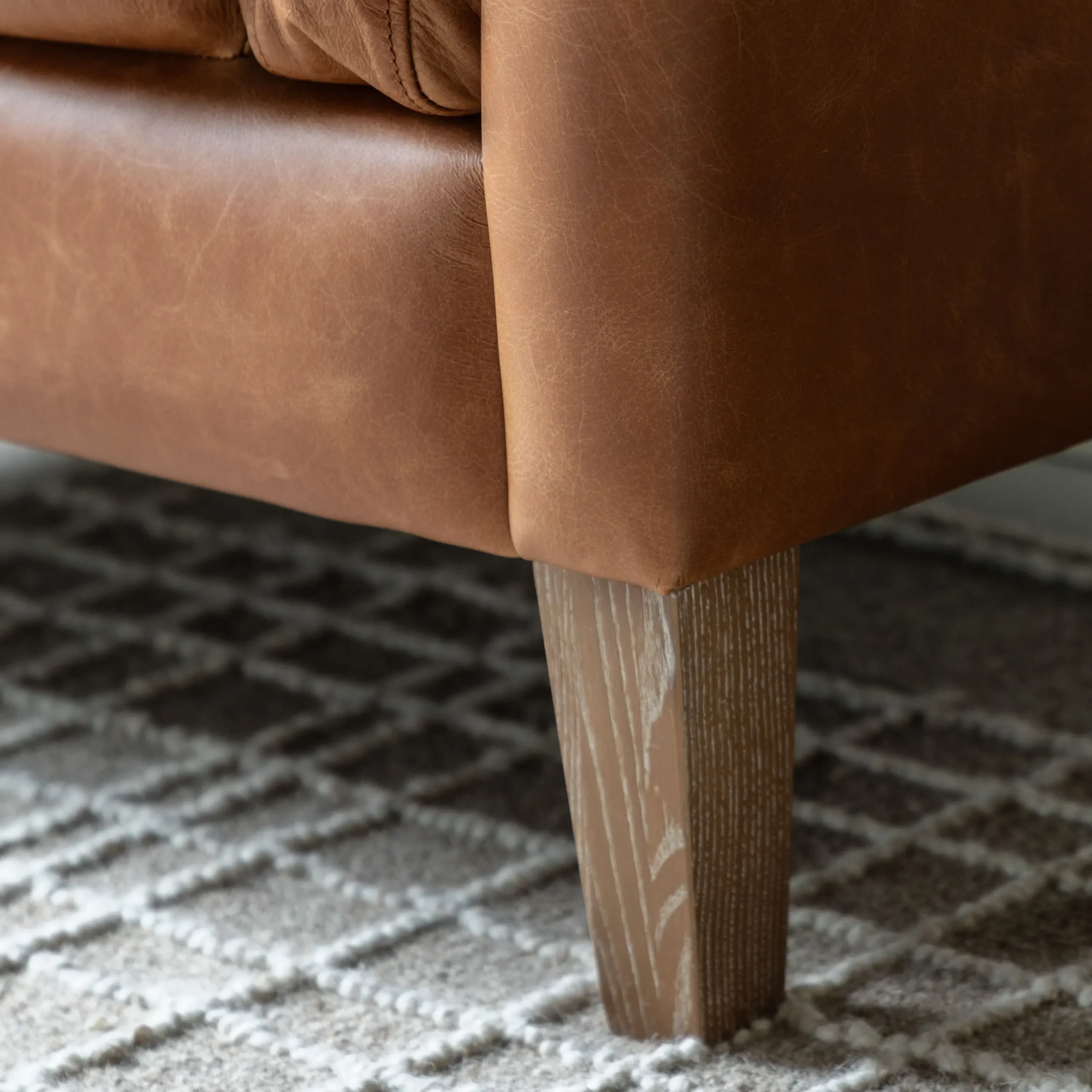 Melbury Vintage Brown Leather Armchair - Image 4