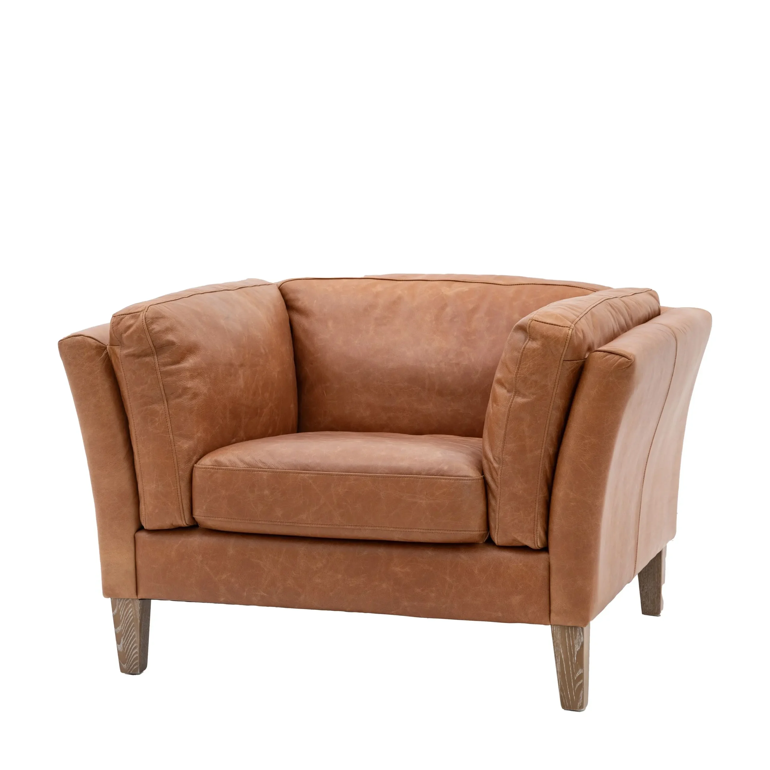 Melbury Vintage Brown Leather Armchair - Image 6