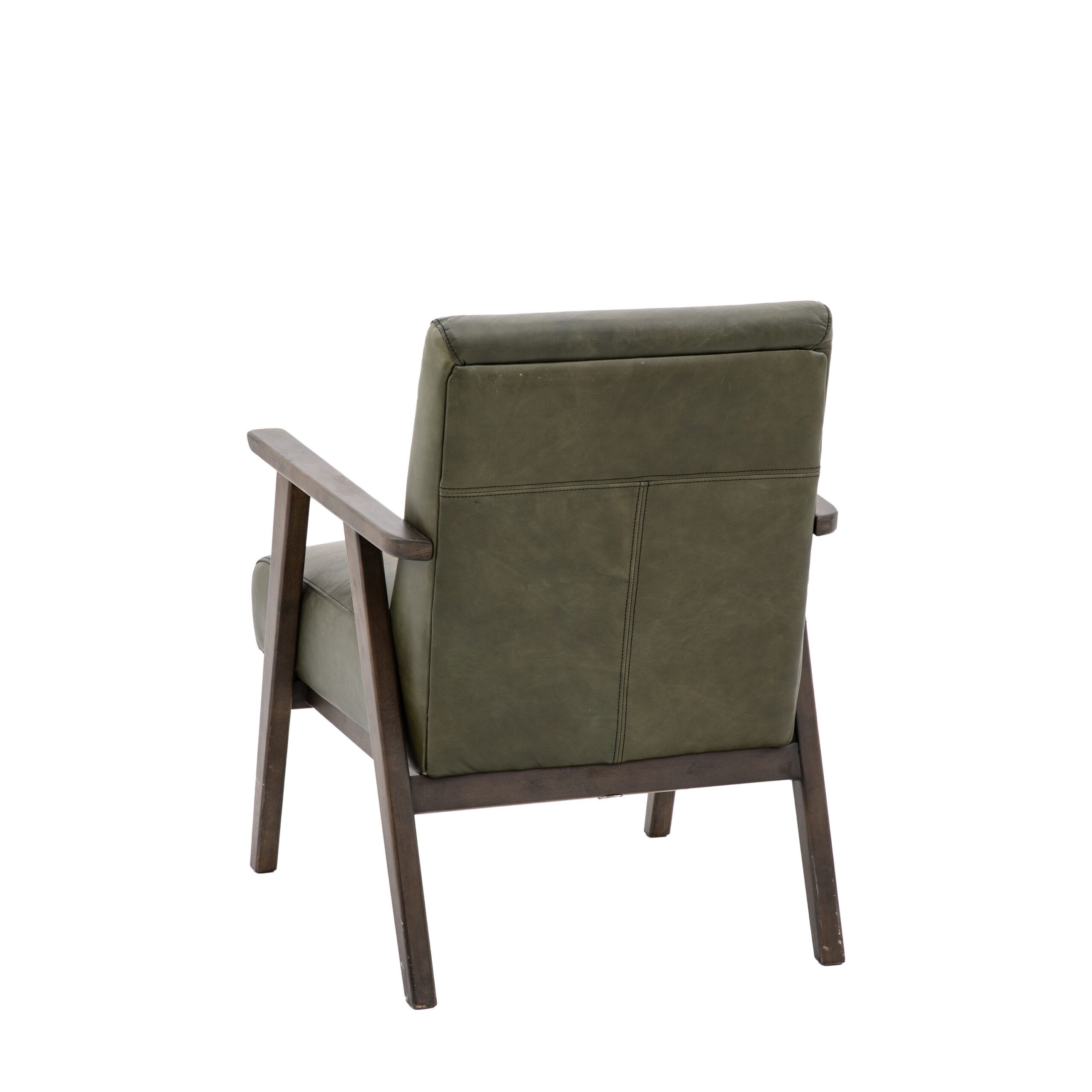 Goodwick Green Leather Armchair - Image 8
