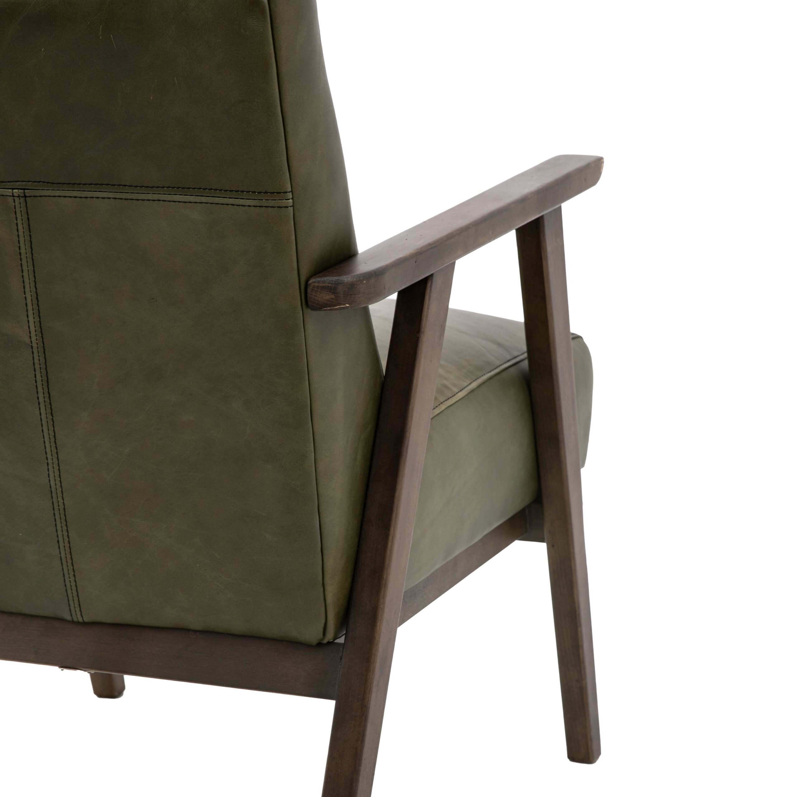 Goodwick Green Leather Armchair - Image 9